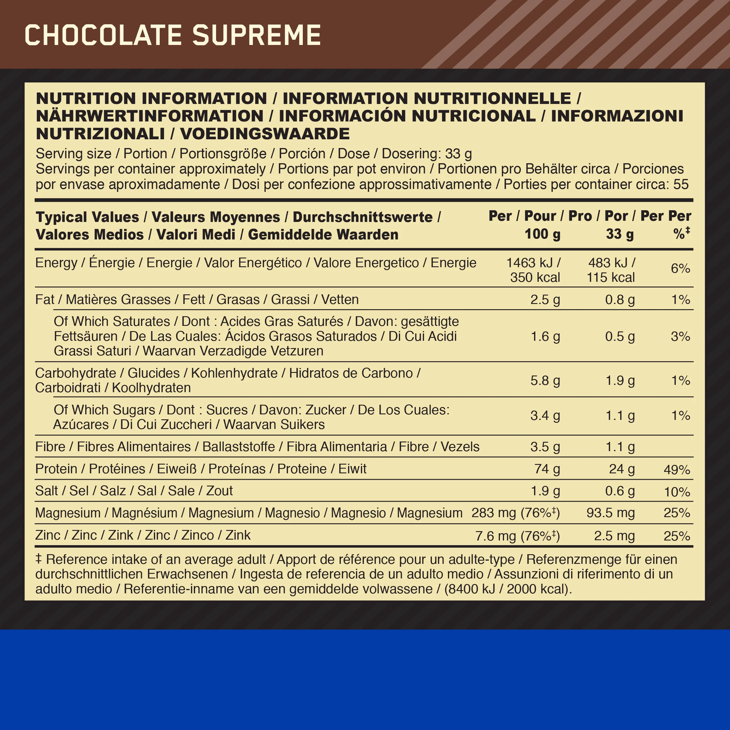 100% Casein Gold Standard (1820g) - Image 15