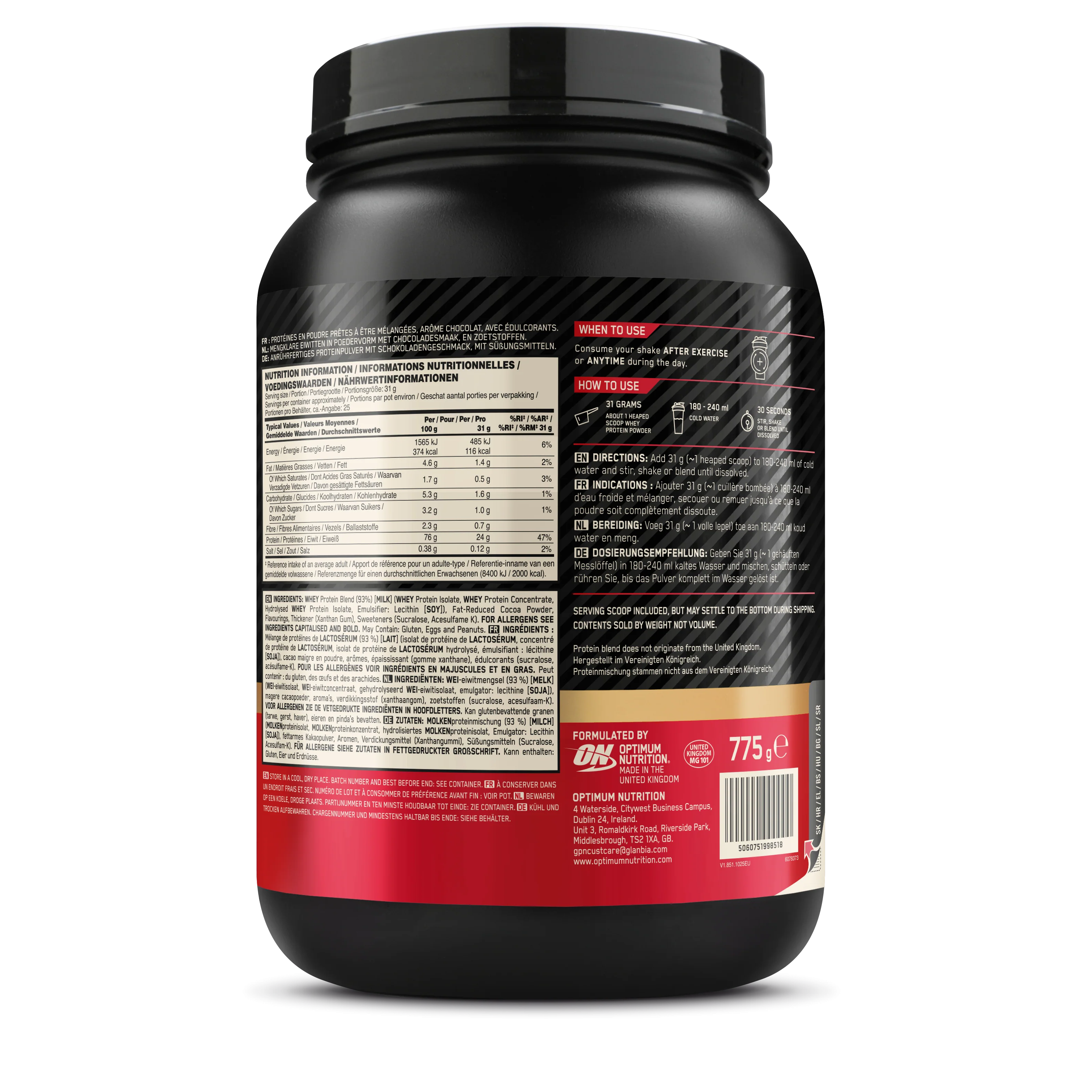 100% Whey Gold Standard (780g) - Image 6