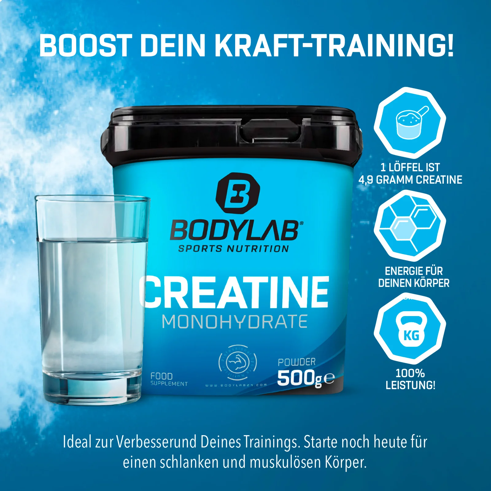 2 x Creatine Powder (500g) - Image 3