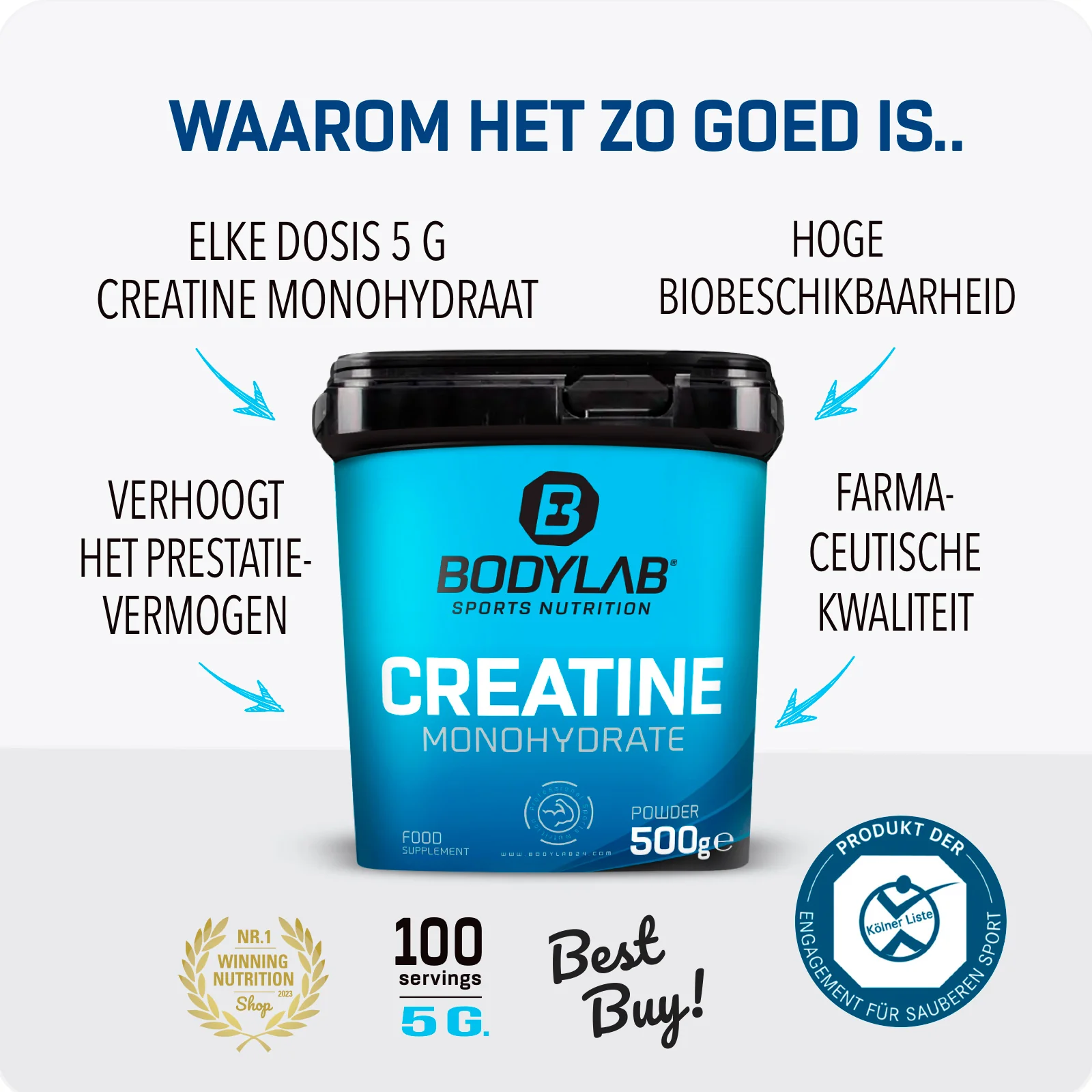2 x Creatine Powder (500g) - Image 4