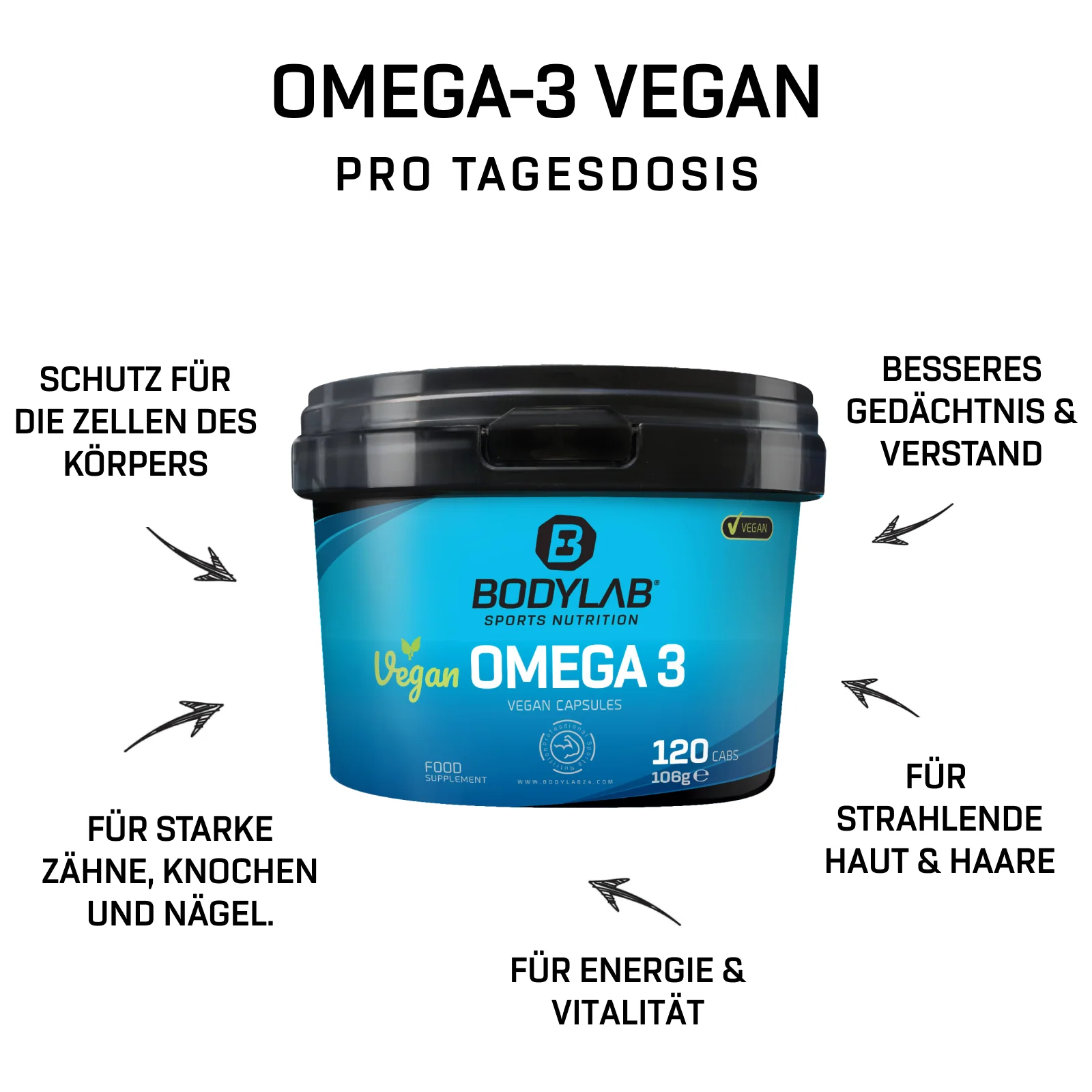 2 x Vegan Omega 3 (120 Kapseln) - Image 2