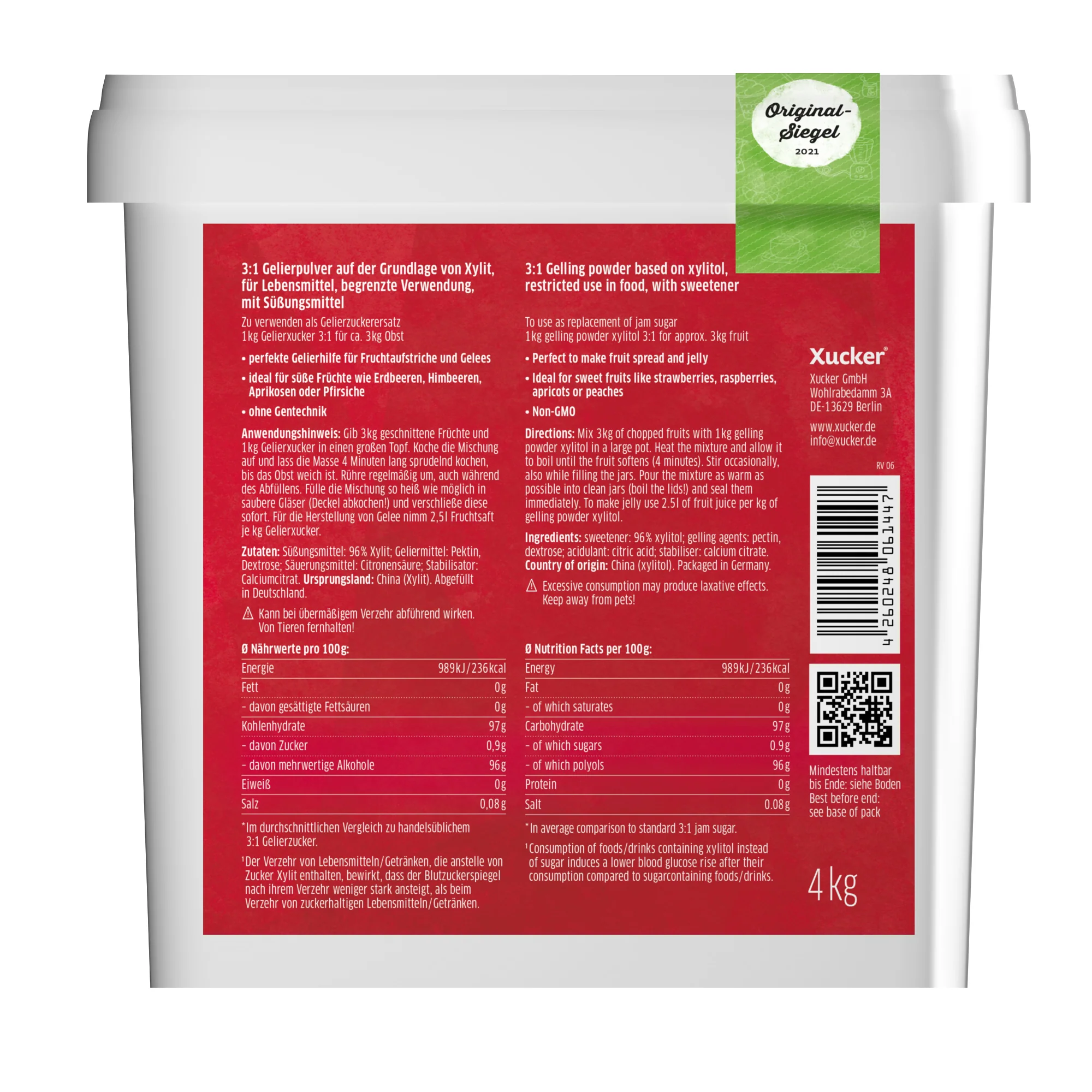 3:1 Gelier-Xucker aus Xylit (4000g) - Image 3