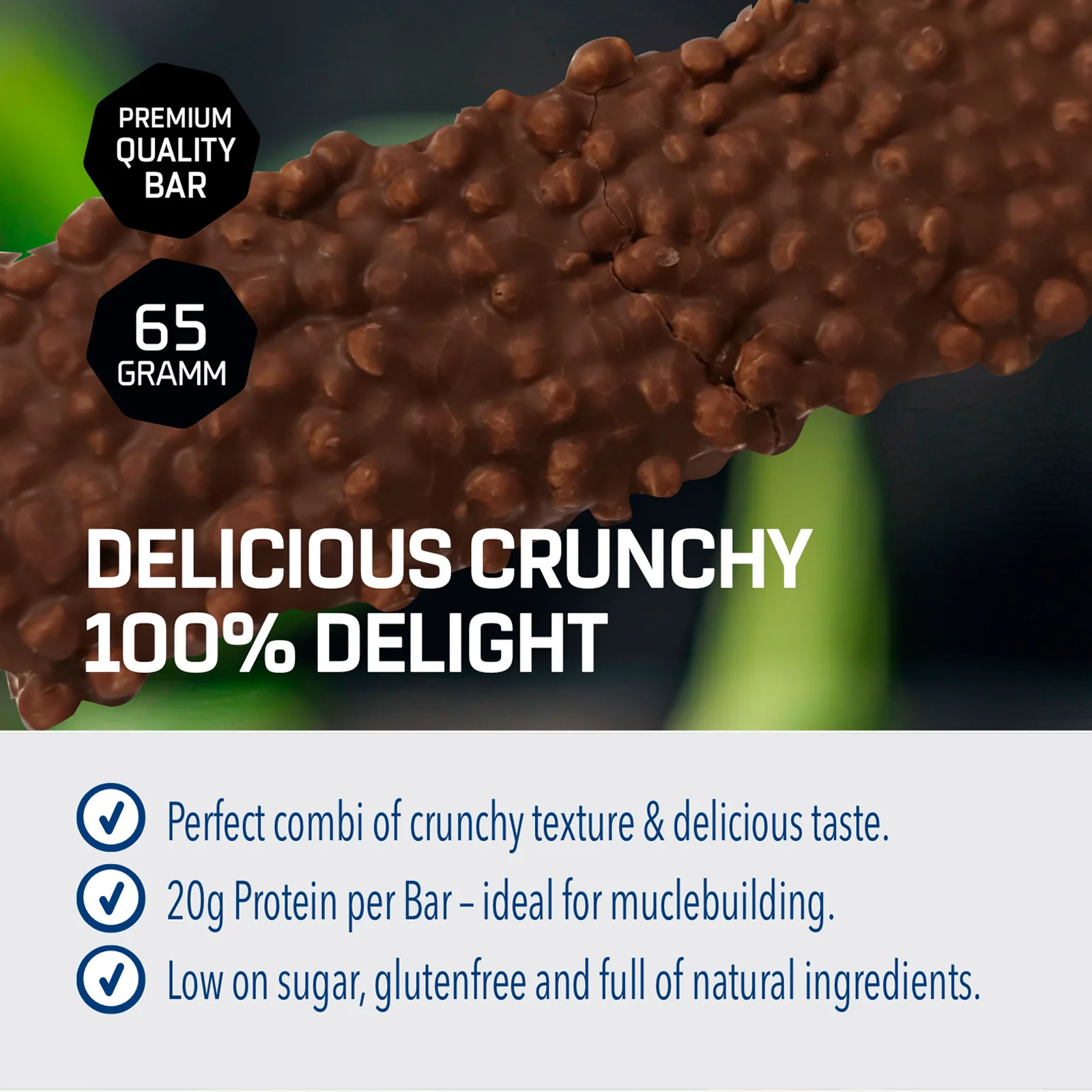 3 x Crunchy Protein Bar Deluxe (je 12x65g) - Image 4