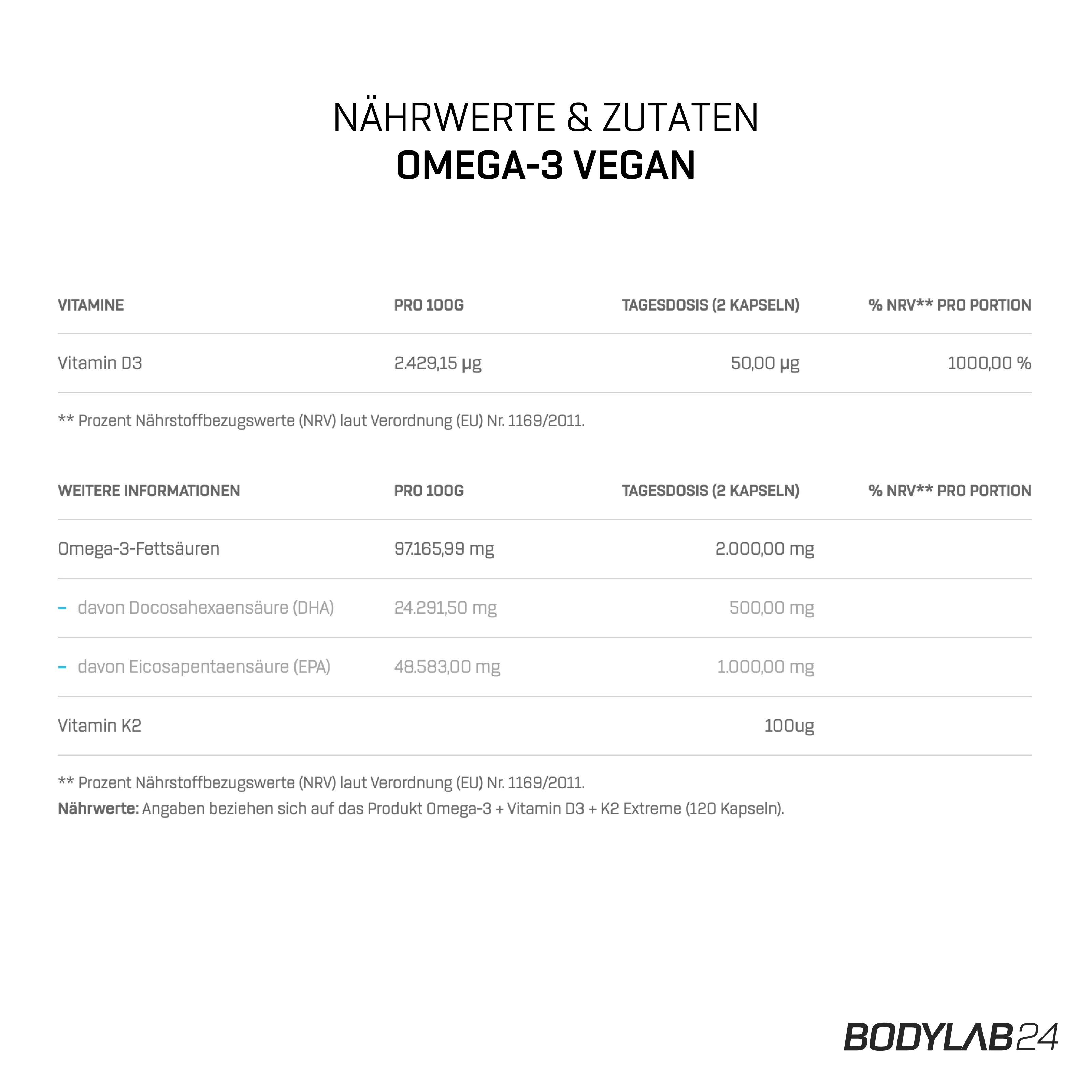 3 x Vegan Omega 3 (120 Kapseln) - Image 3