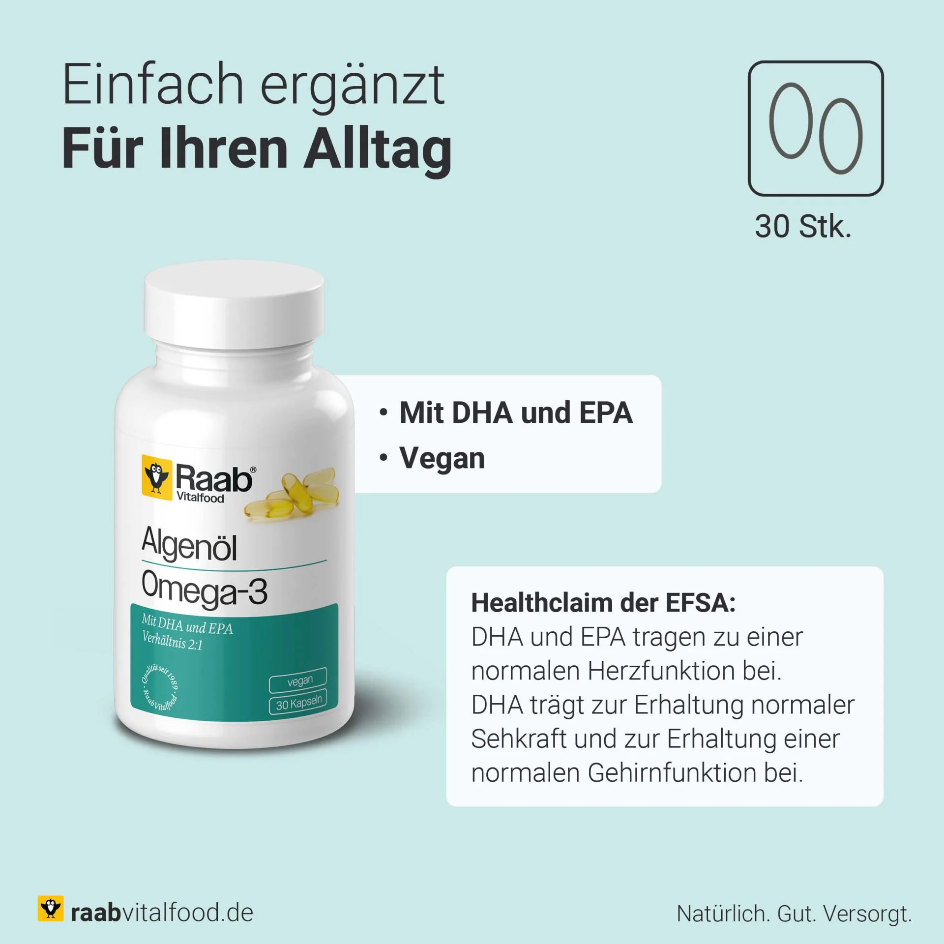 Algenöl Omega-3 (30 Kapseln) - Image 3