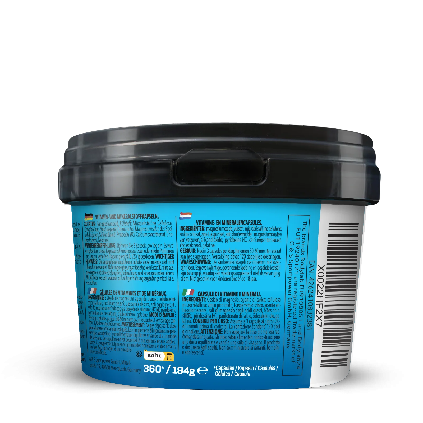 BIG PACK ZMA - Zink-Magnesium-Vitamin B6 (360 Kapseln) - Image 2