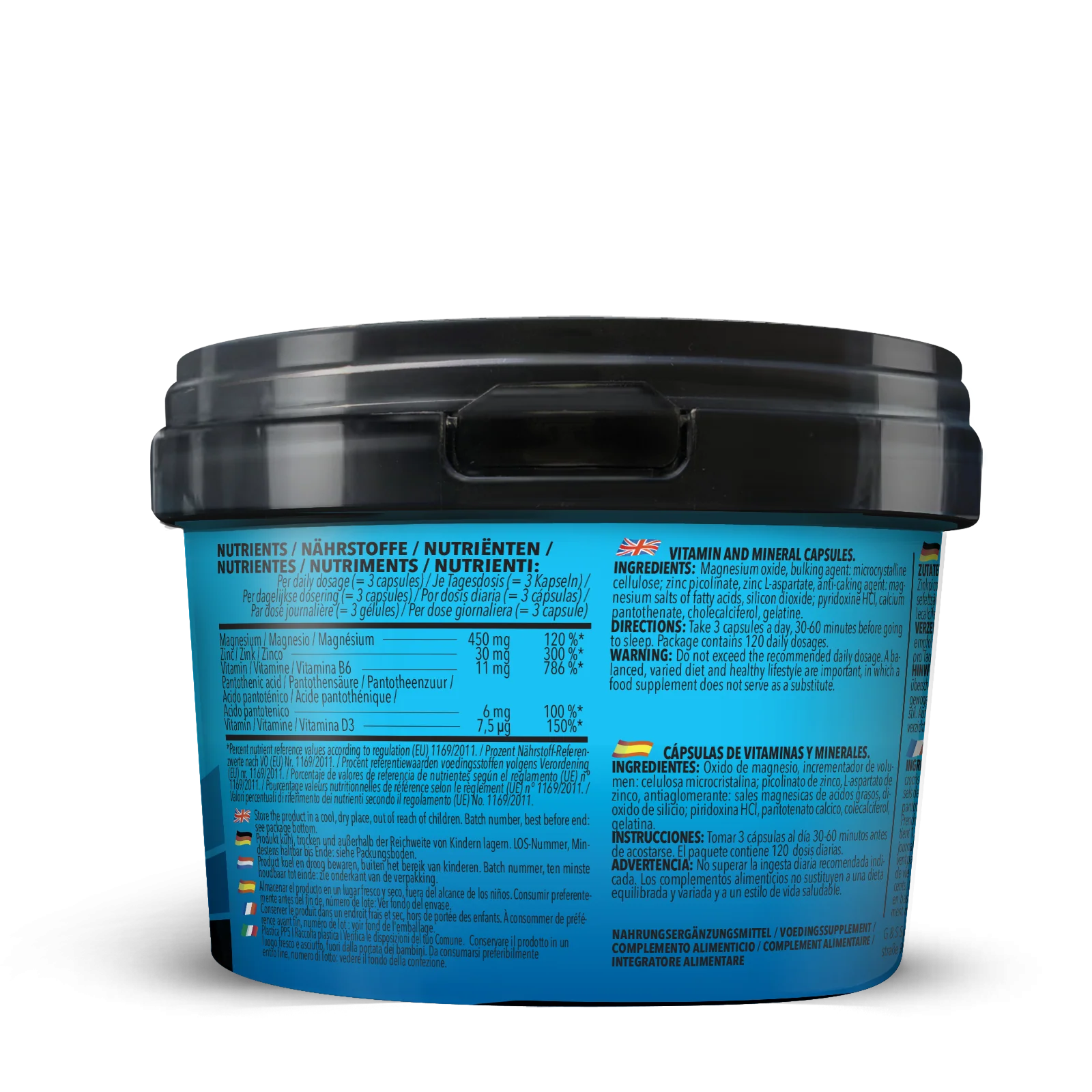 BIG PACK ZMA - Zink-Magnesium-Vitamin B6 (360 Kapseln) - Image 3