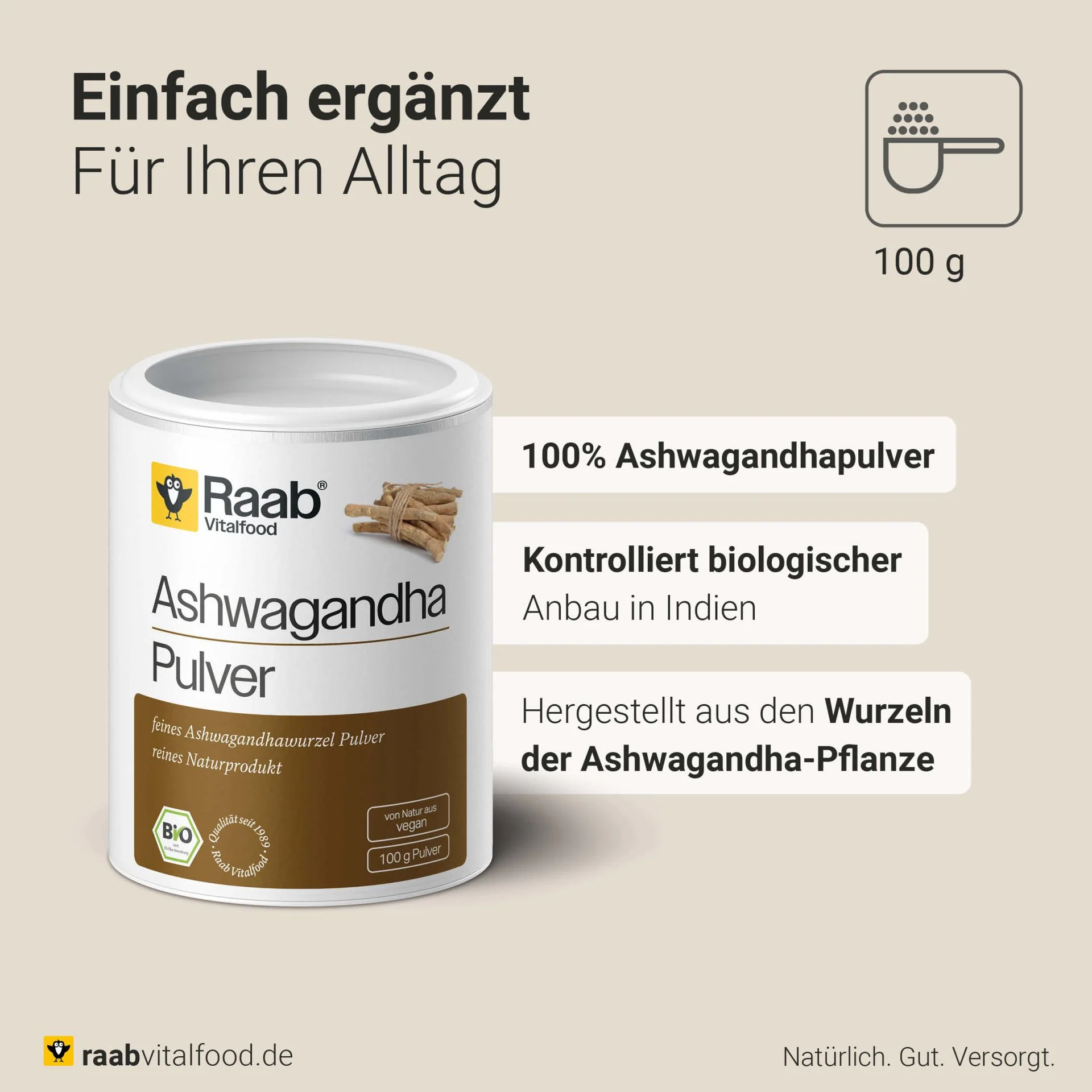 Bio Ashwagandha Pulver (100g) - Image 3
