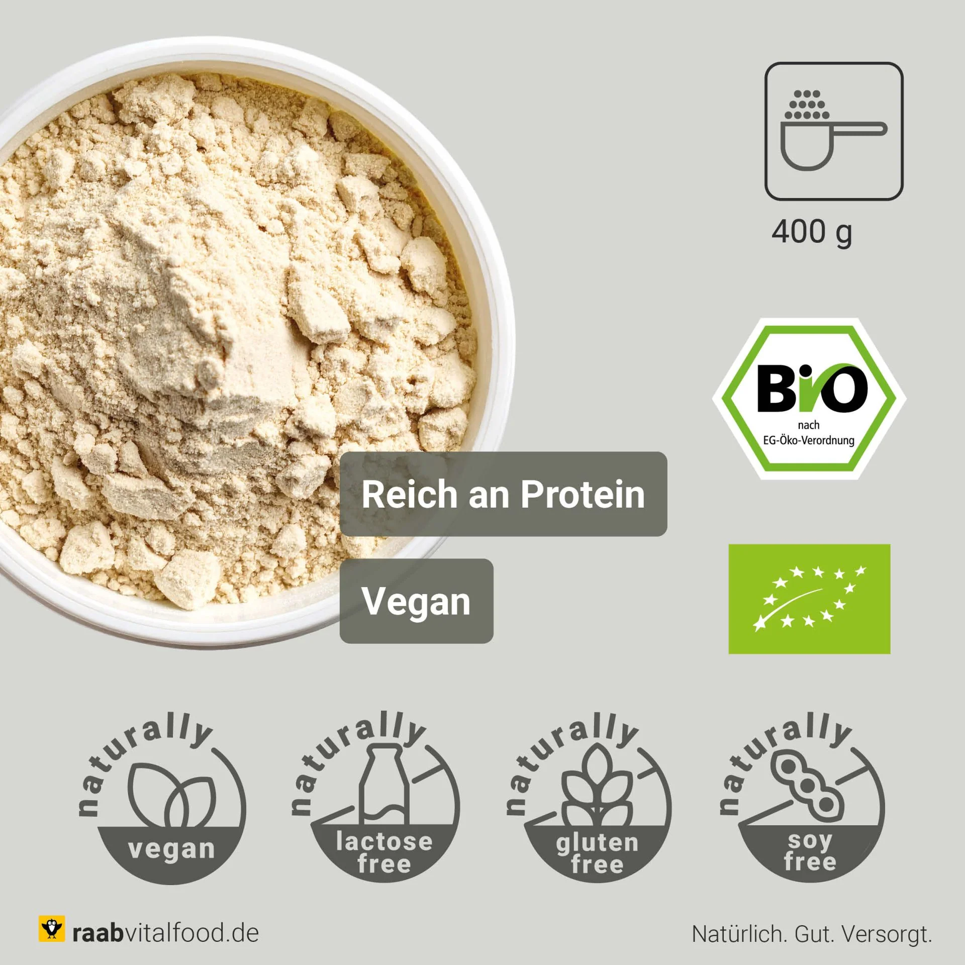 Bio Erbsenprotein Pulver (400g) - Image 4
