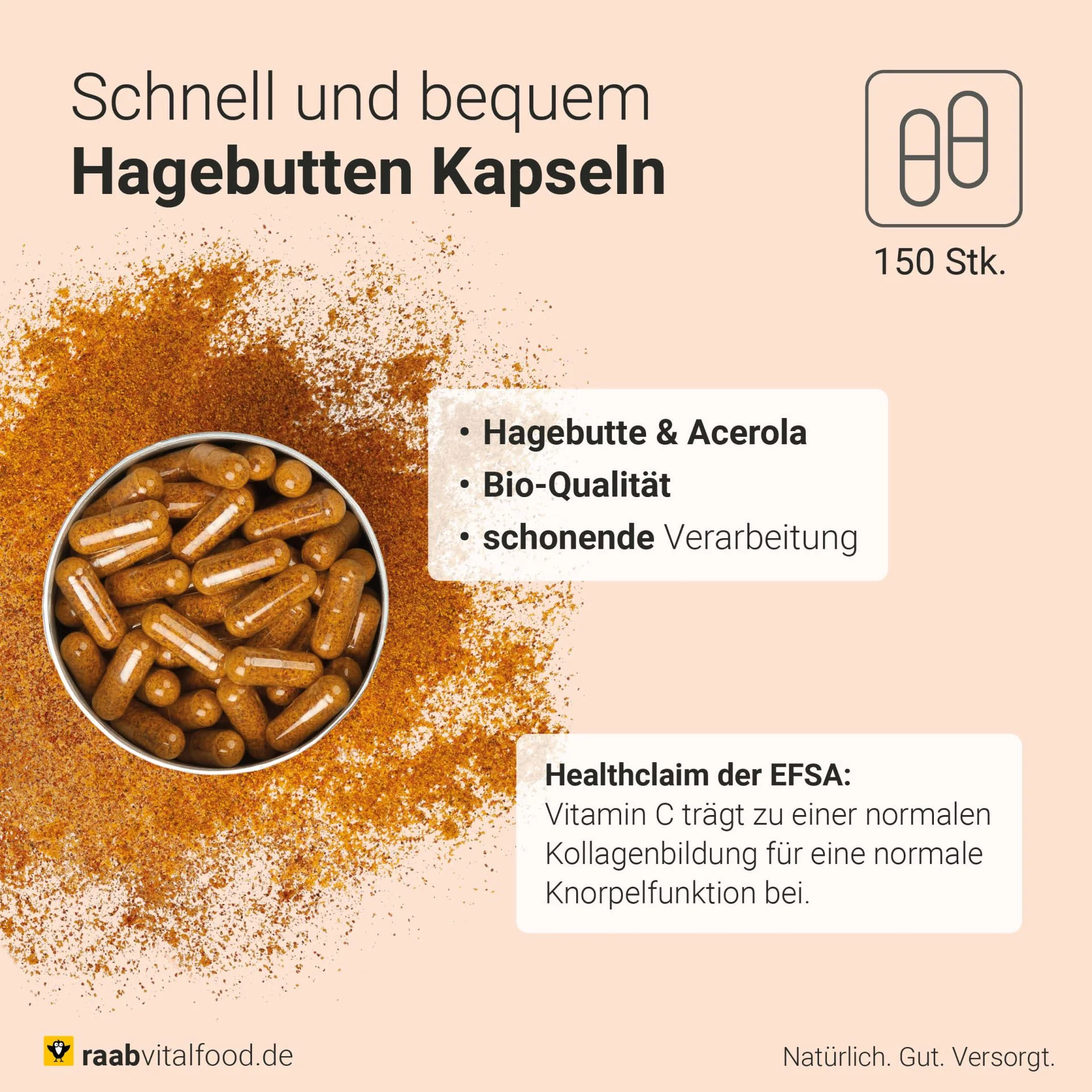 Hagebutte bio (150 Kapseln) - Image 4