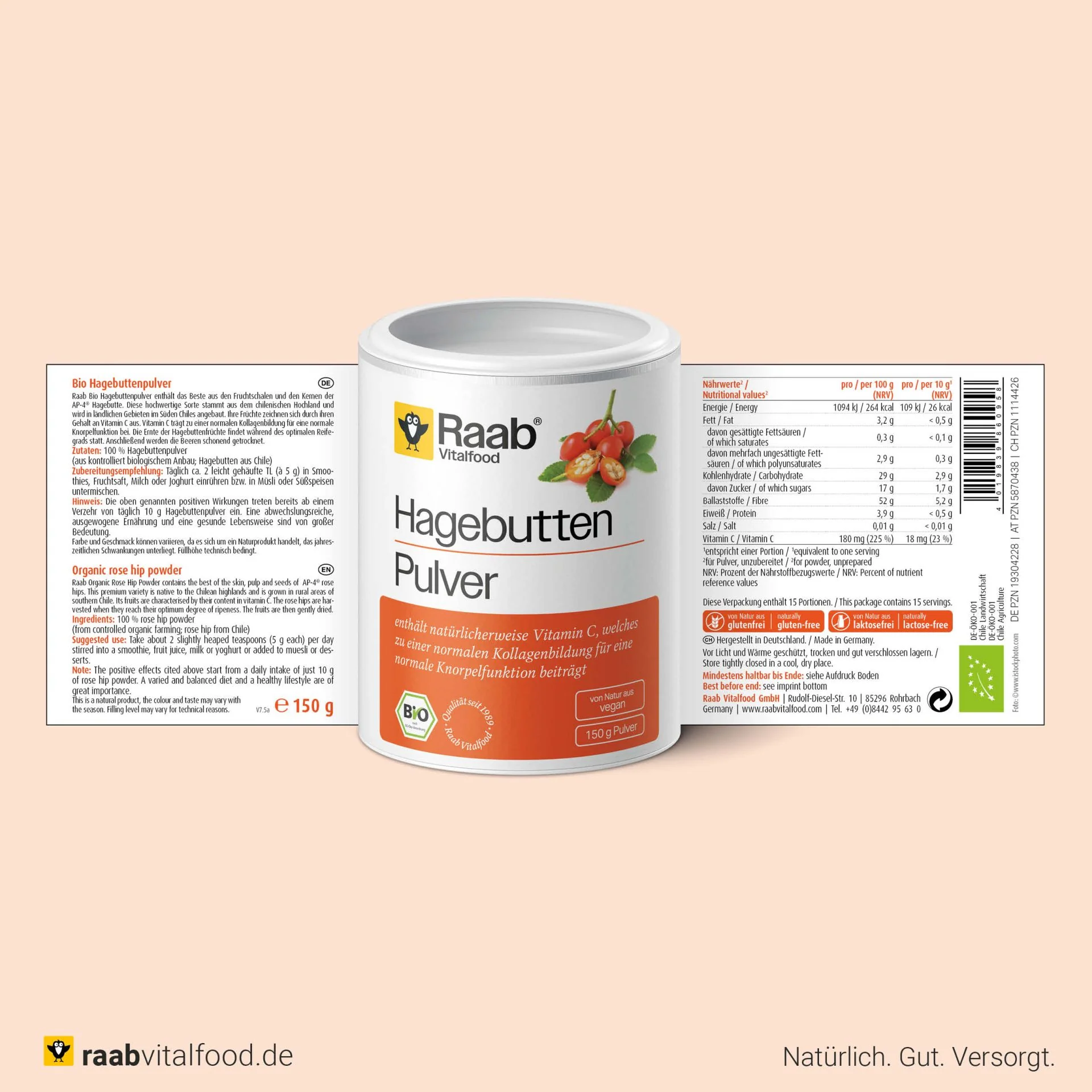 Bio Hagebutten Pulver (150g) - Image 2
