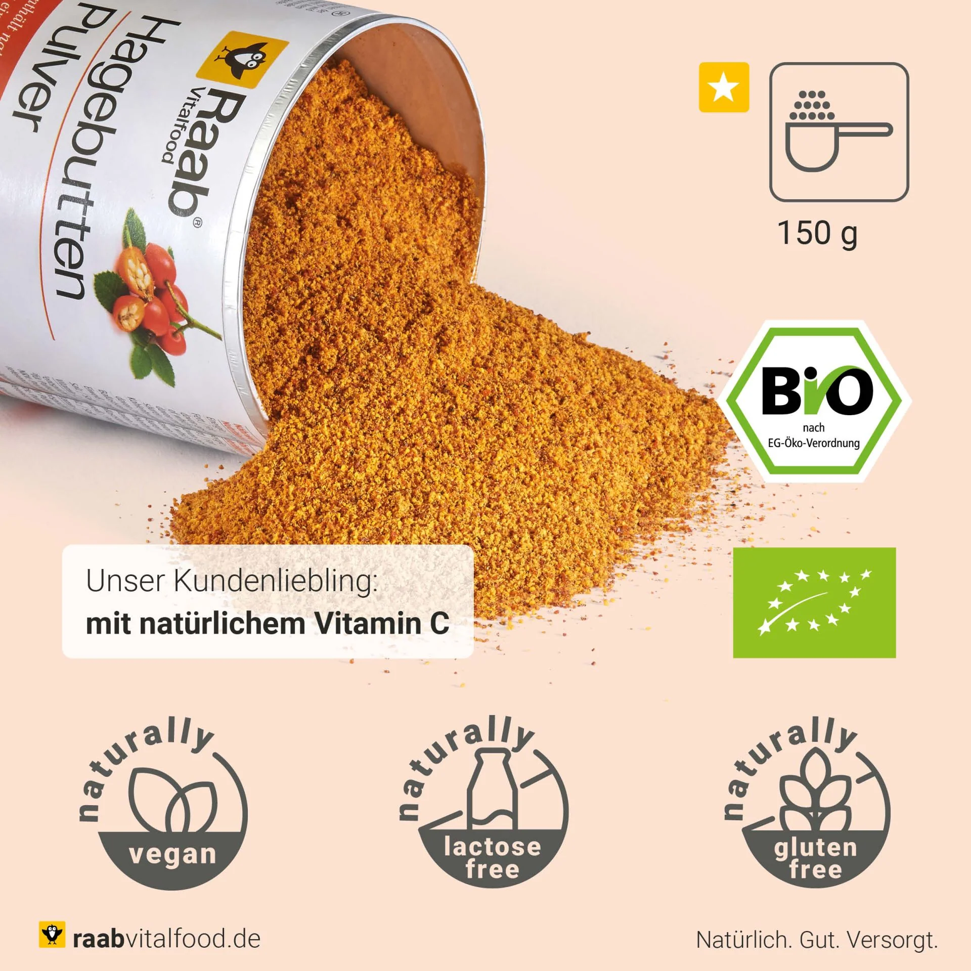 Bio Hagebutten Pulver (150g) - Image 5