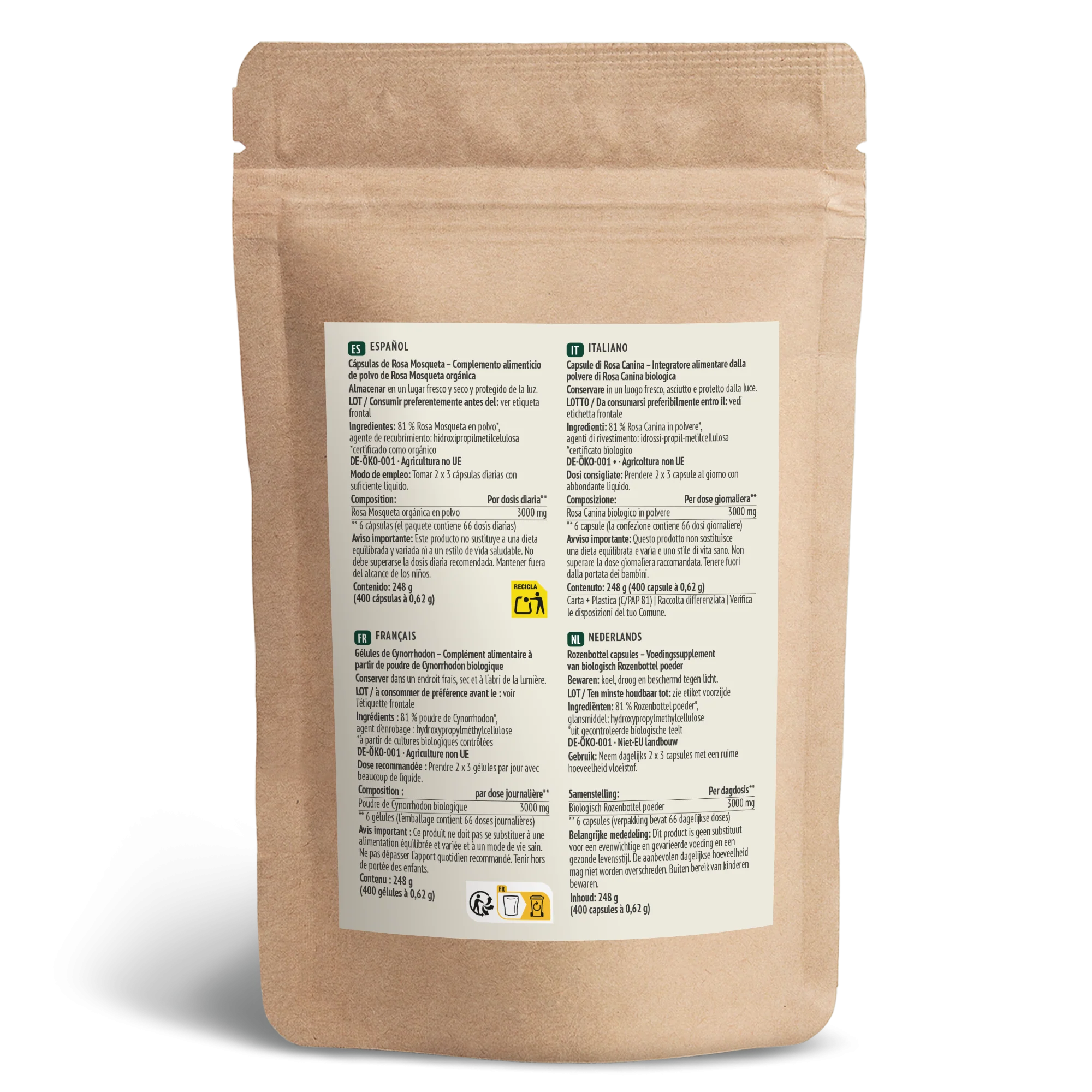 Bio Hagebutten Kapseln Nachfüllpack (400 Kapseln) - Image 9