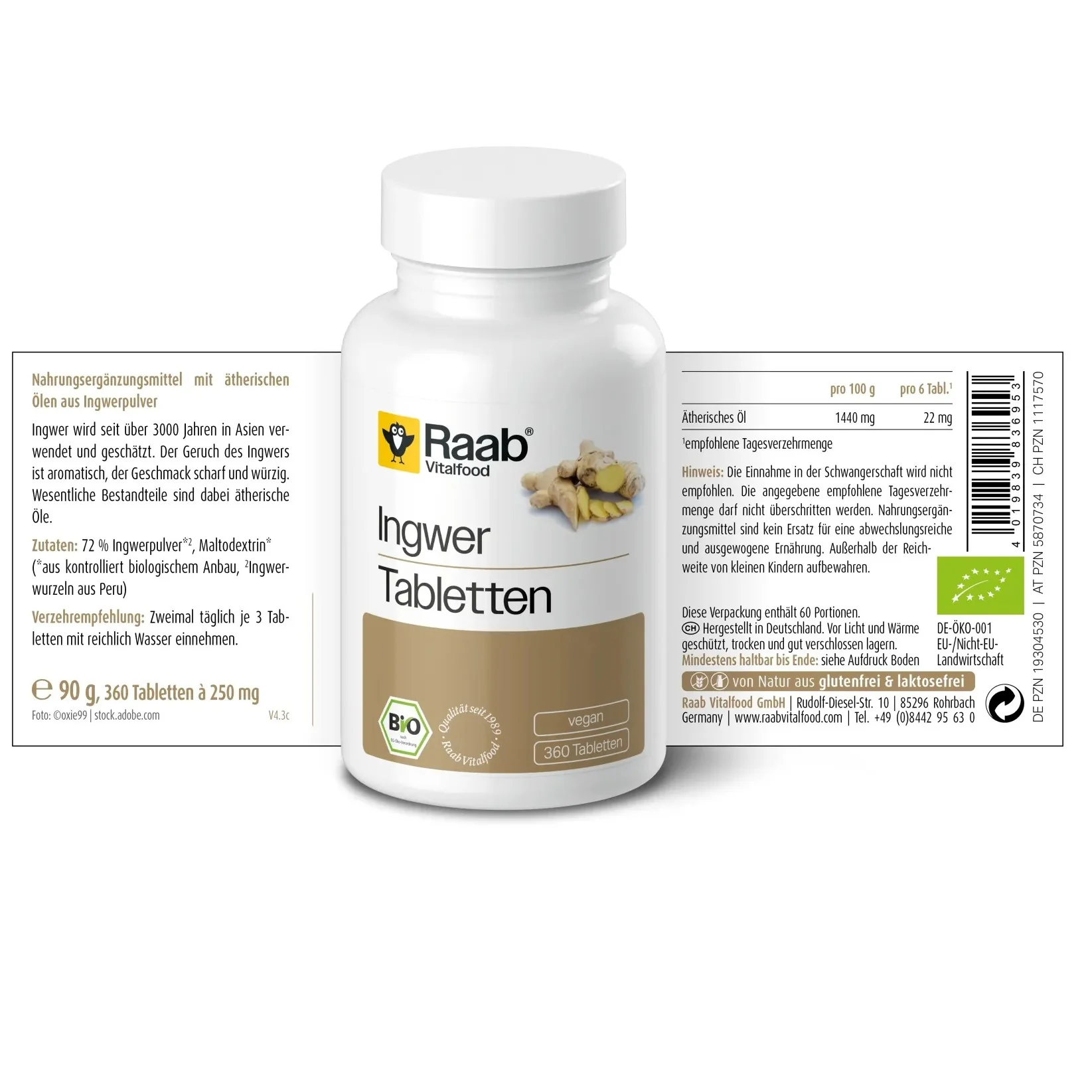 Bio Ingwer (360 Tabletten) - Image 2