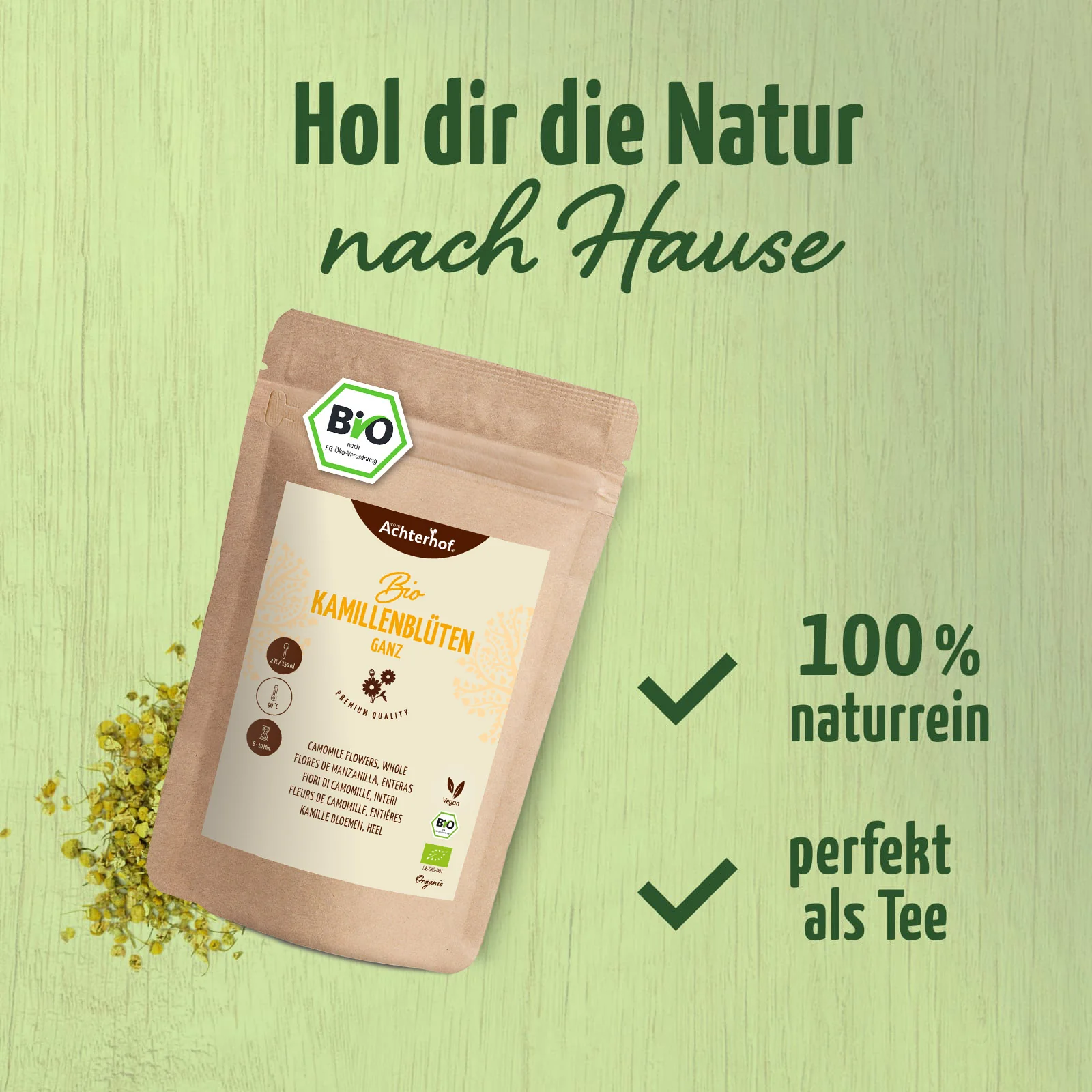 Kamillenblüten ganz Bio (500g) - Image 4