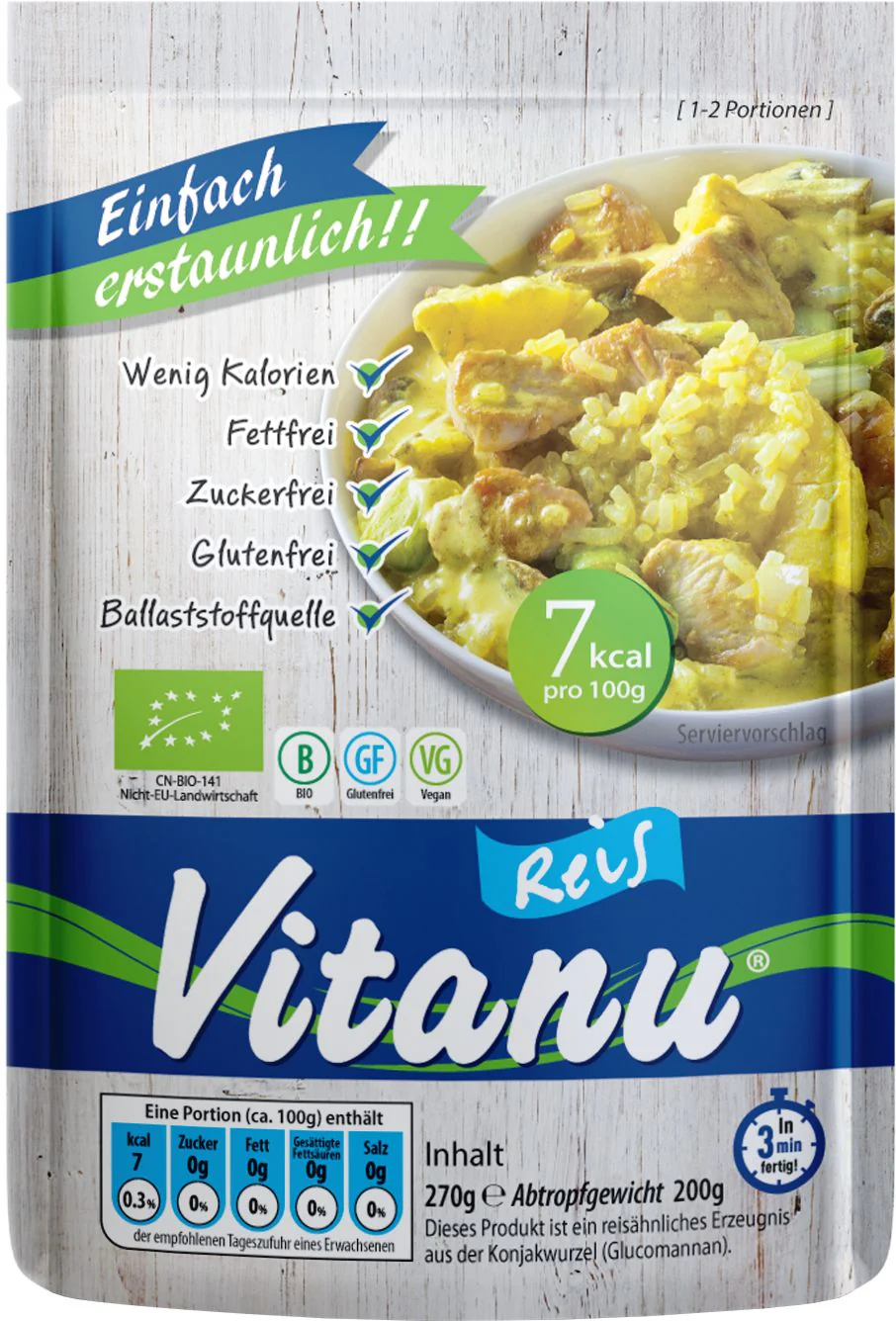 Bio Konjak auf Reis Art (270g)