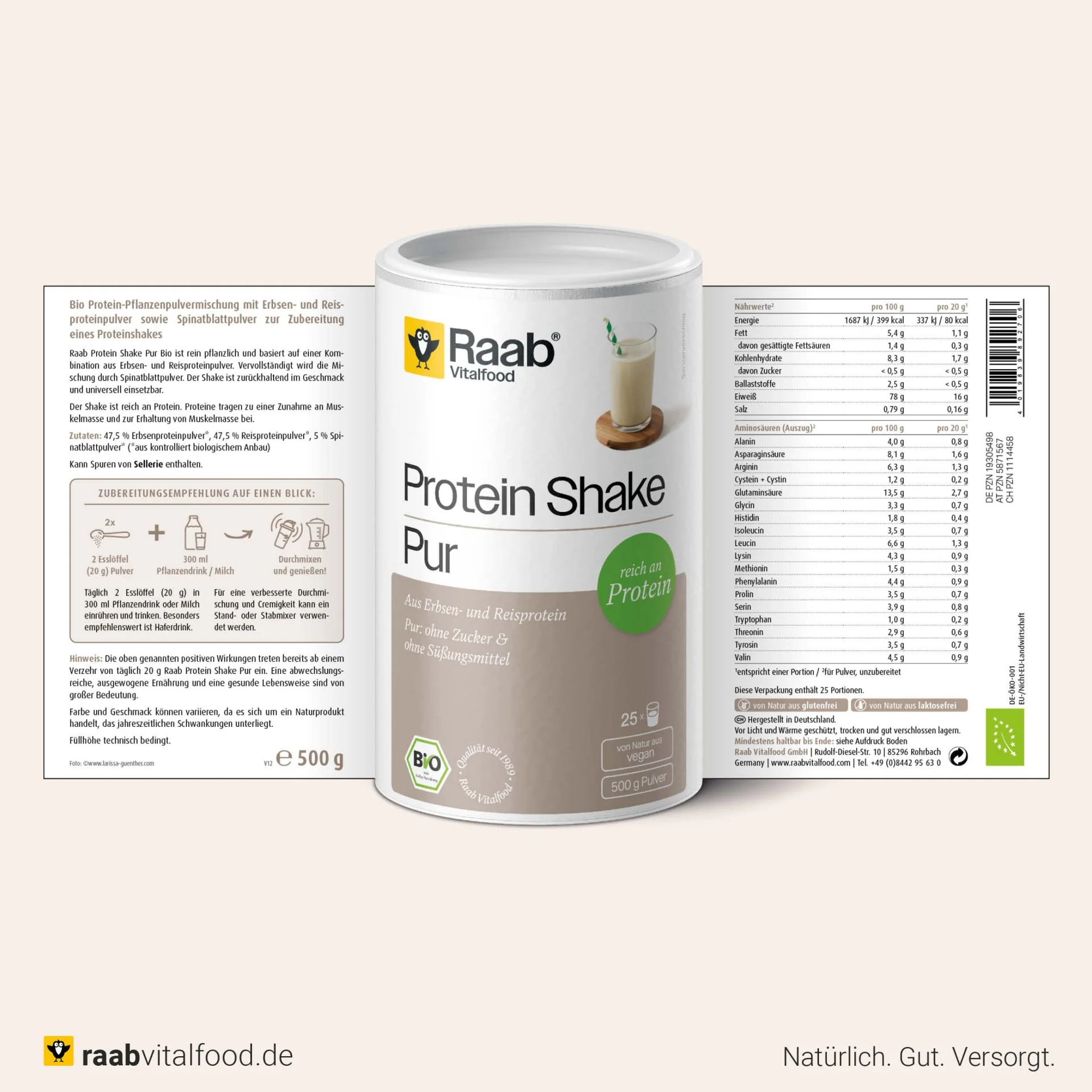 Bio Protein Shake Pure (500g) - Image 2