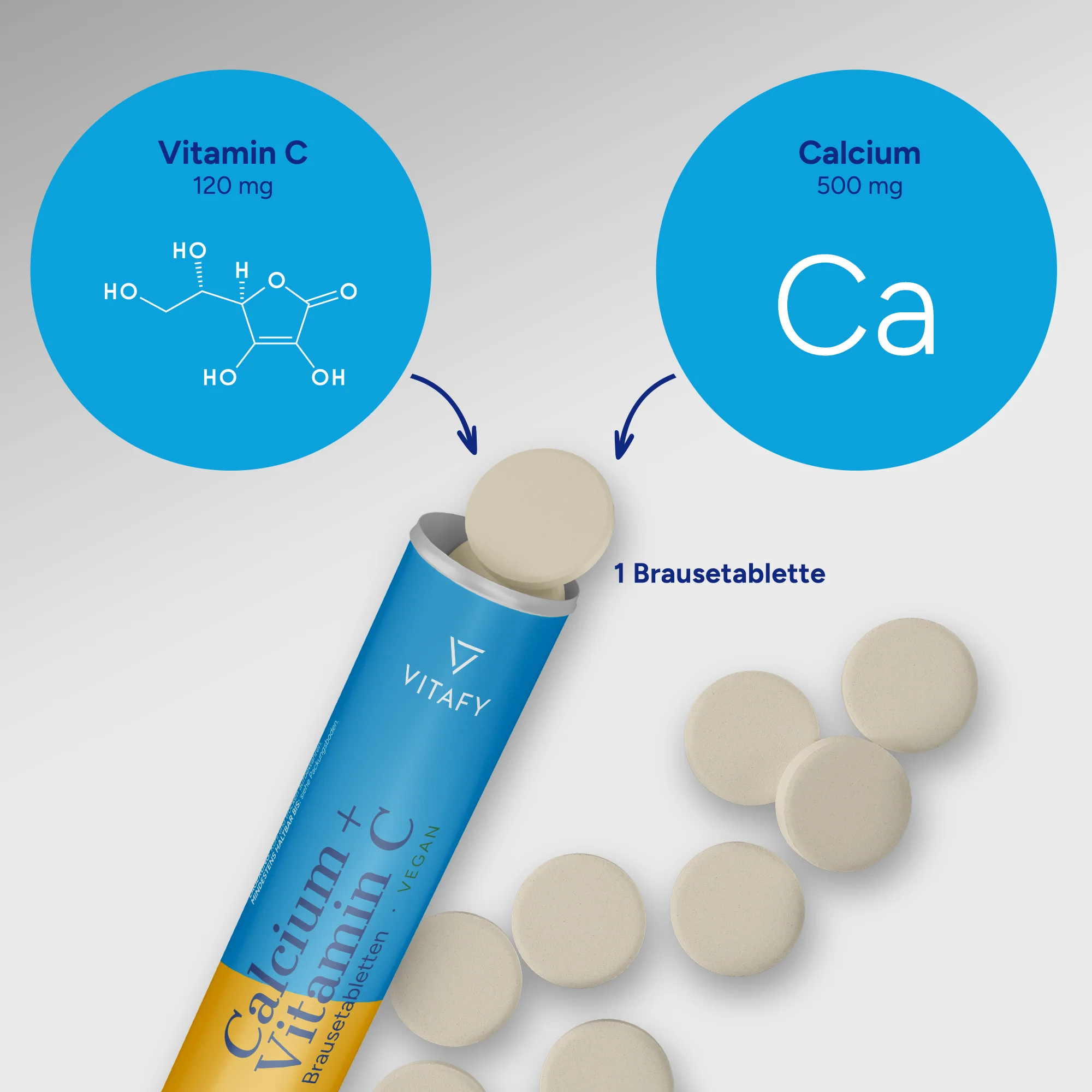 Calcium + Vitamin C - Orange (20 Brausetabletten) - Image 3
