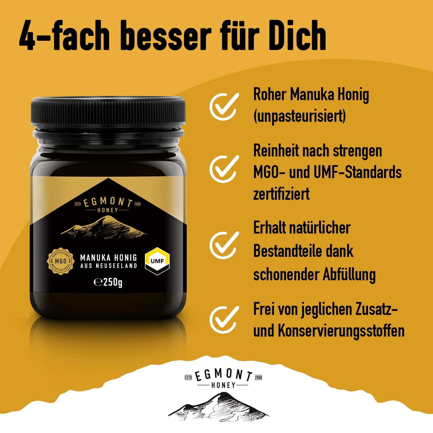 Egmont Manuka Honig MGO 570+ UMF 16+ (500g) - Image 2