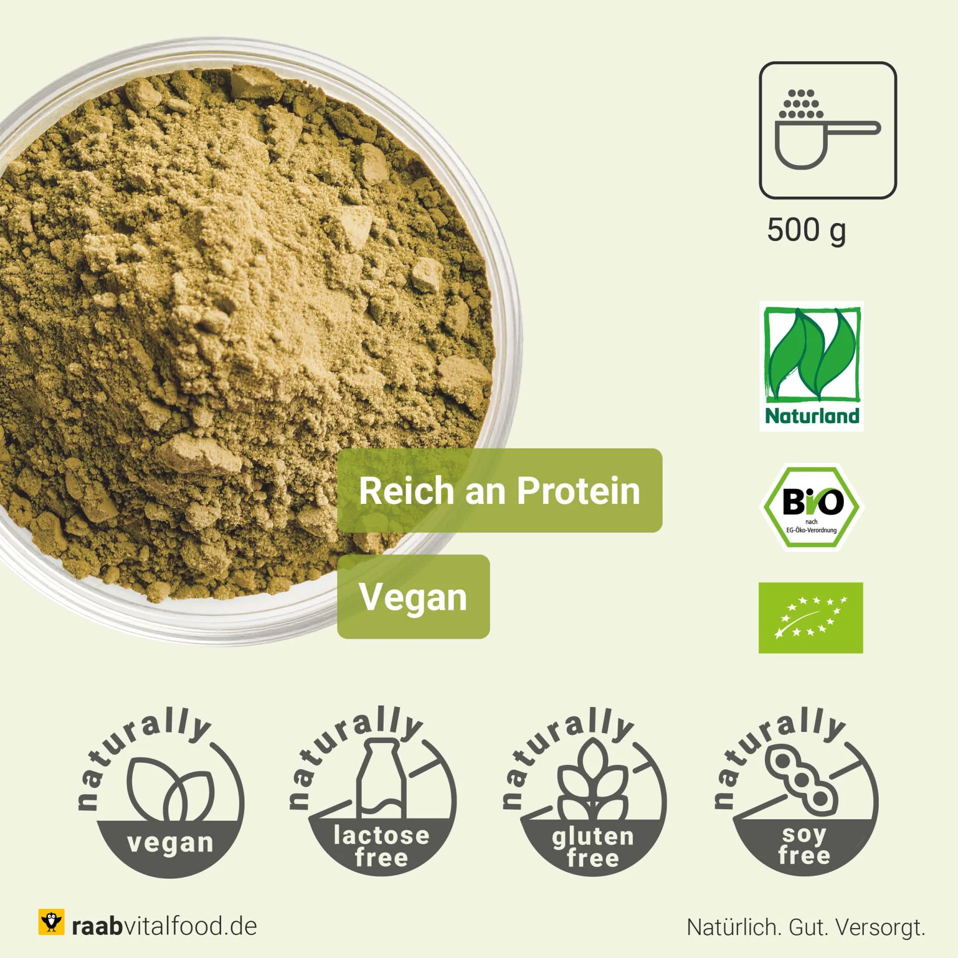 Bio Hanfprotein Pulver (500g) - Image 4
