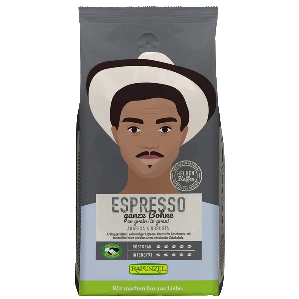 Heldenkaffee Espresso ganze Bohne bio (1000g)