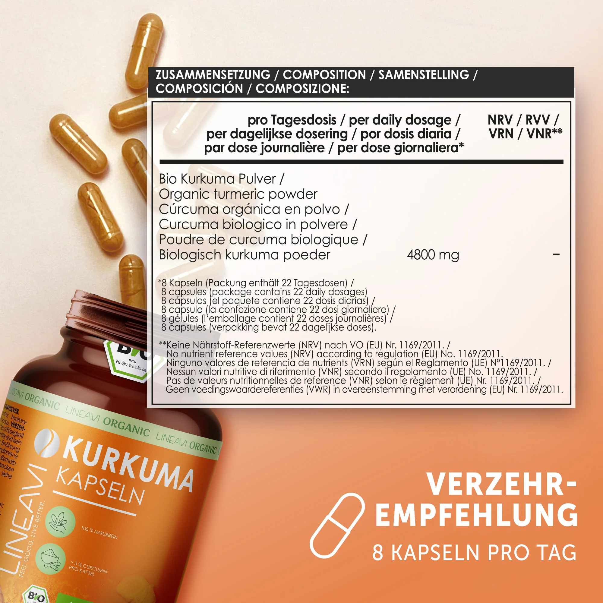 Kurkuma Kapseln bio (180 Kapseln) - Image 7