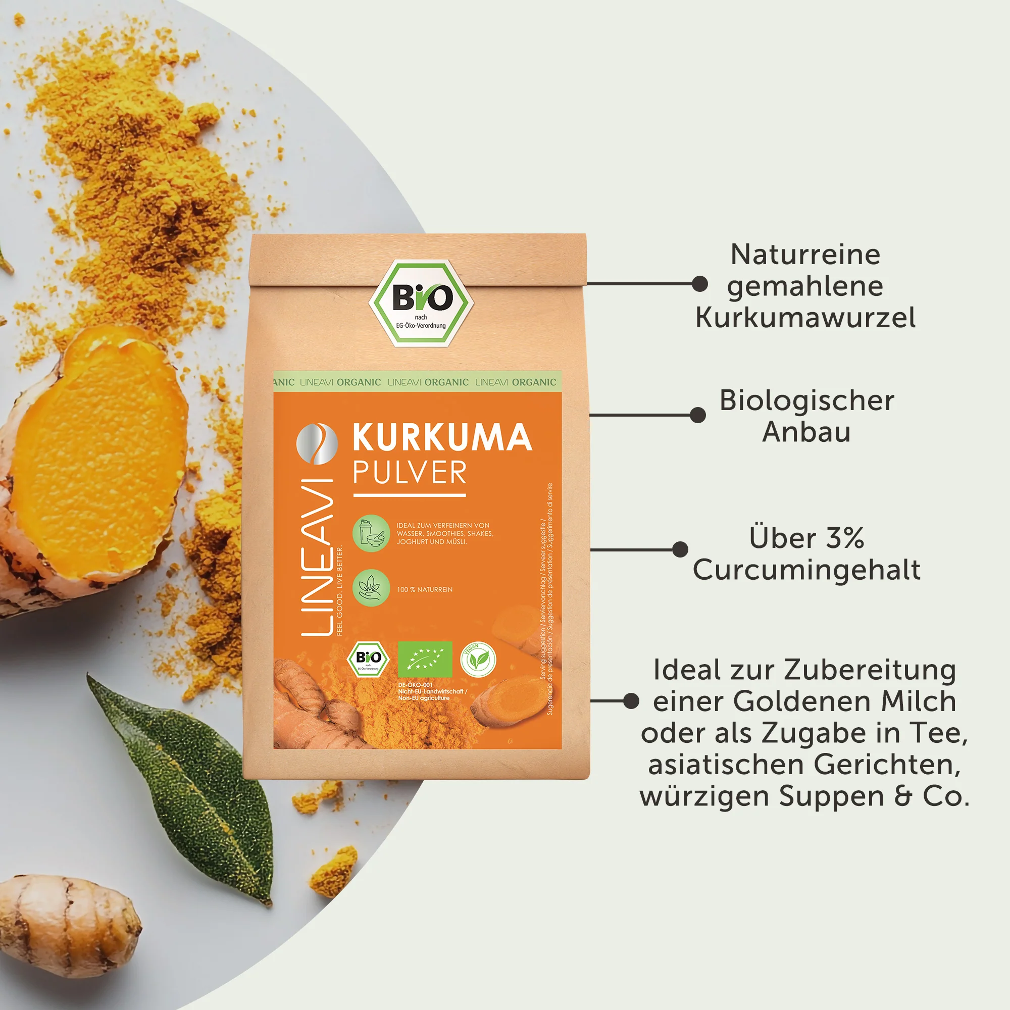 Doppelpack: Kurkumapulver bio (2x1000g) - Image 2