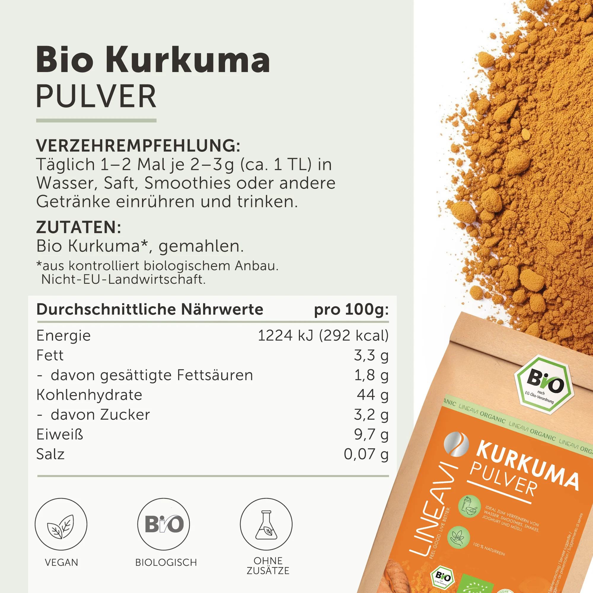 Kurkumapulver bio (1000g) - Image 5