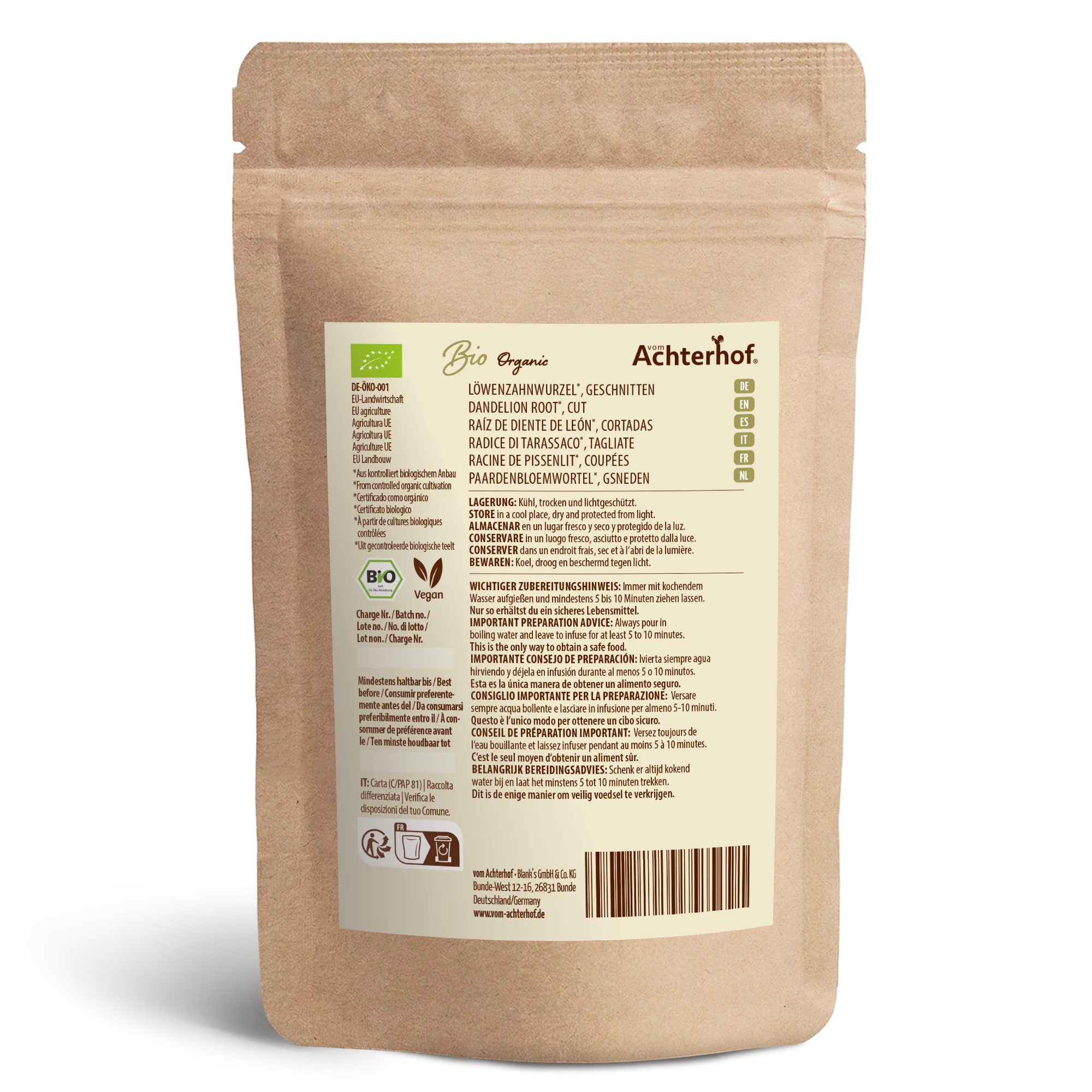 Löwenzahnwurzel geschnitten Bio (500g) - Image 2