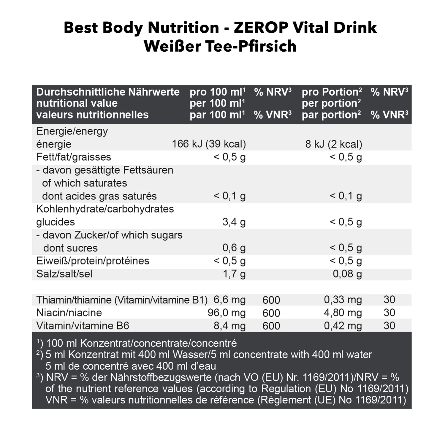 Vital Drink Zerop (1000ml) - Image 72