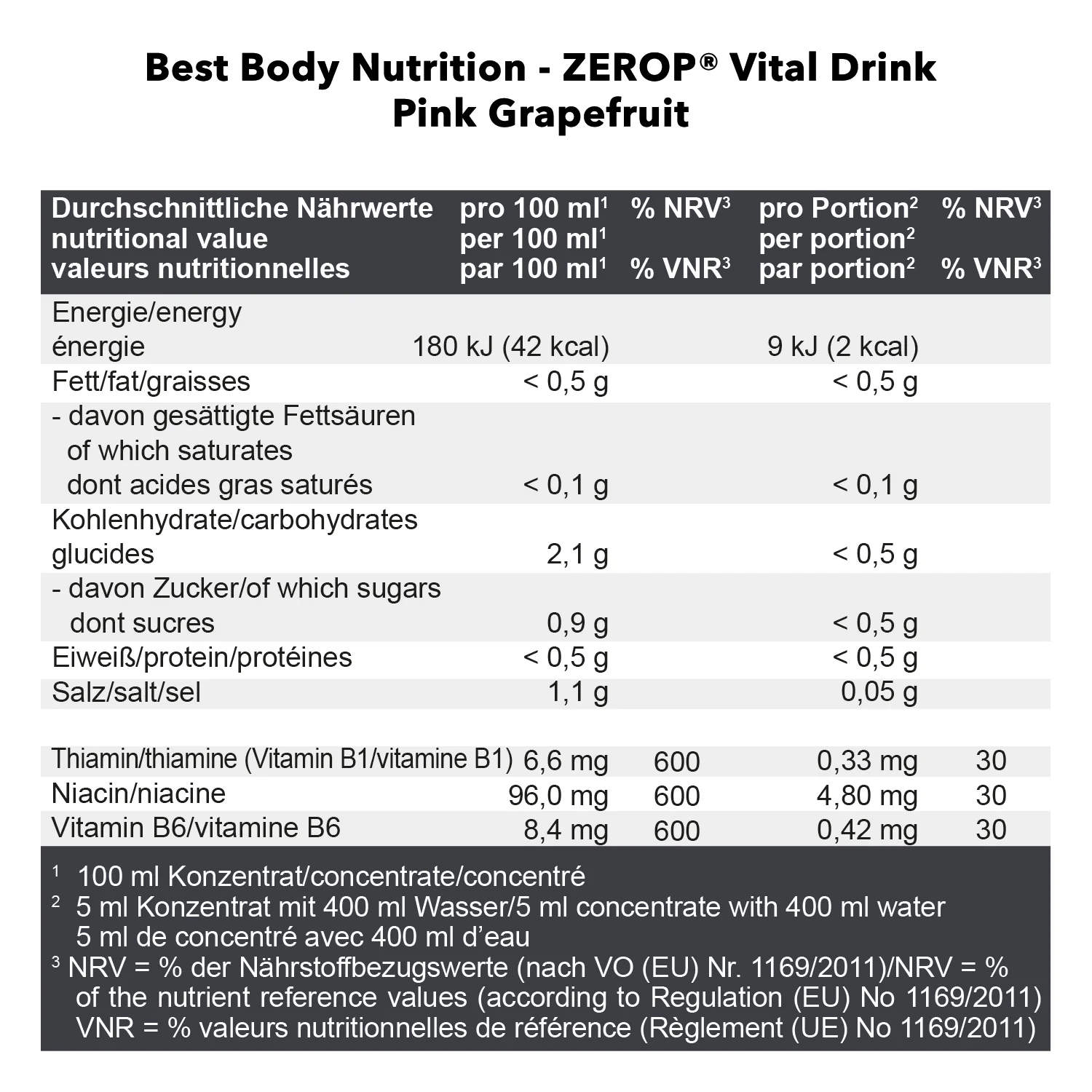 Vital Drink Zerop (1000ml) - Image 9