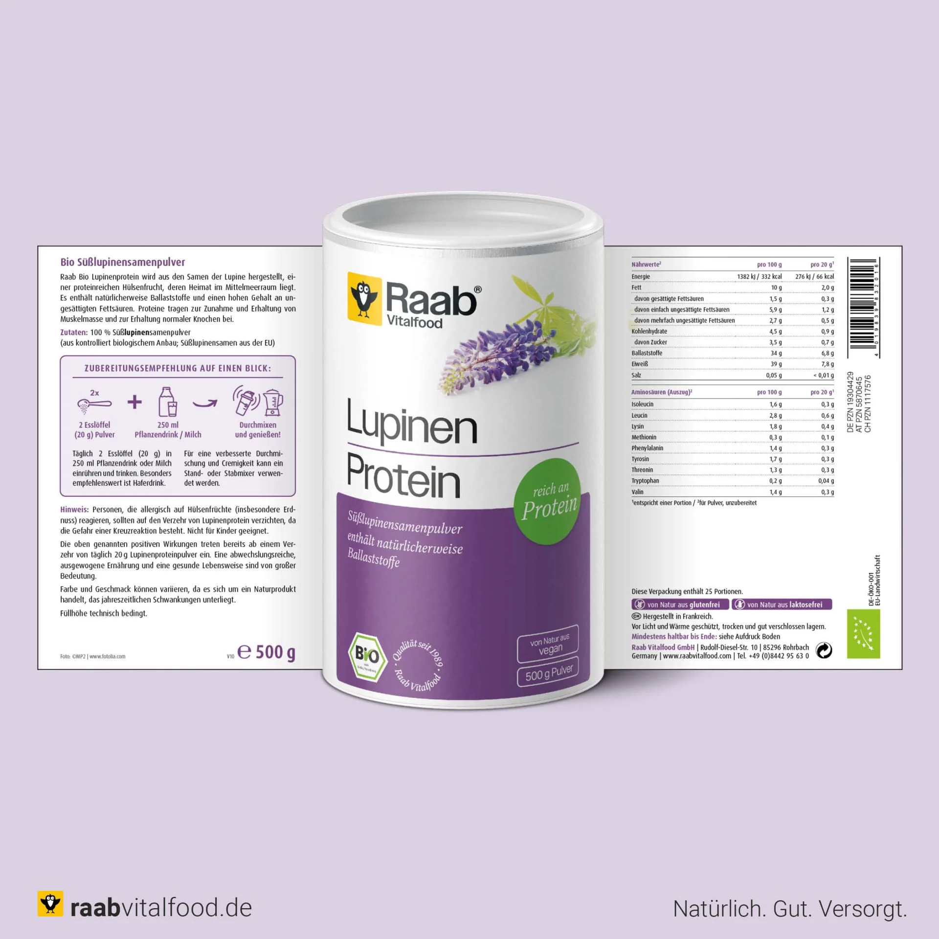 Bio Lupinen Protein Pulver (500g) - Image 2