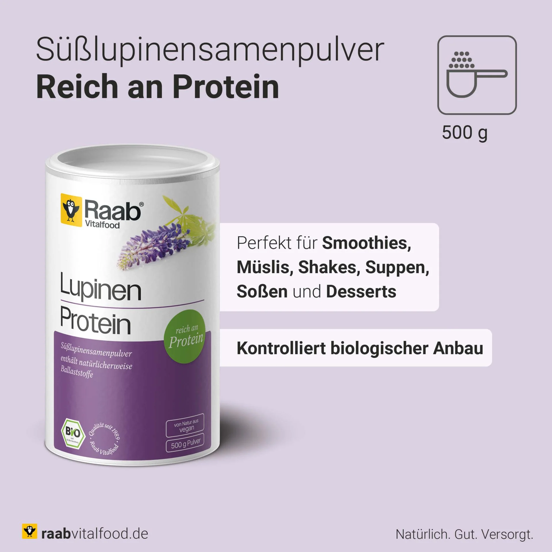 Bio Lupinen Protein Pulver (500g) - Image 3