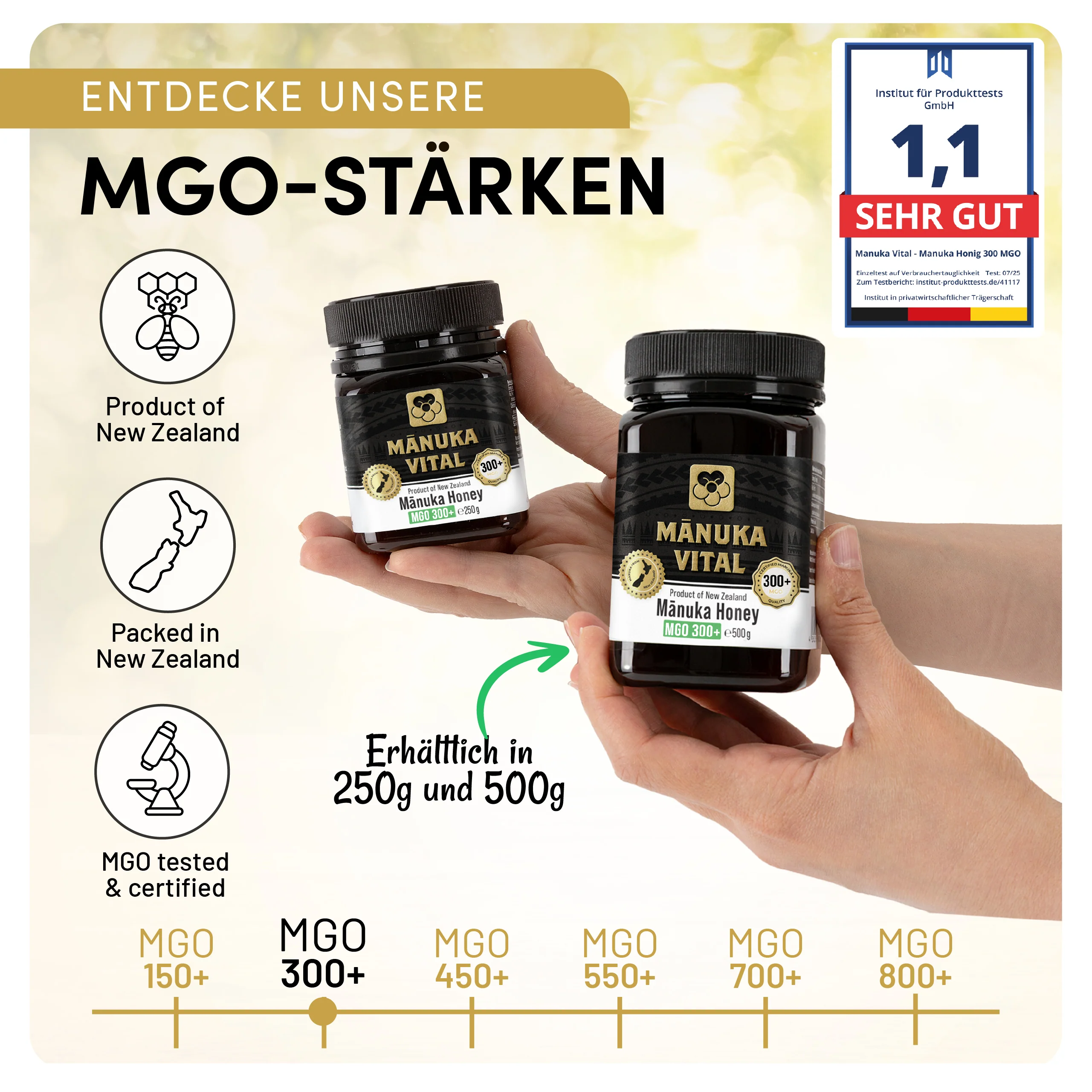 Manuka Vital Honig MGO 300+ (250g) - Image 2