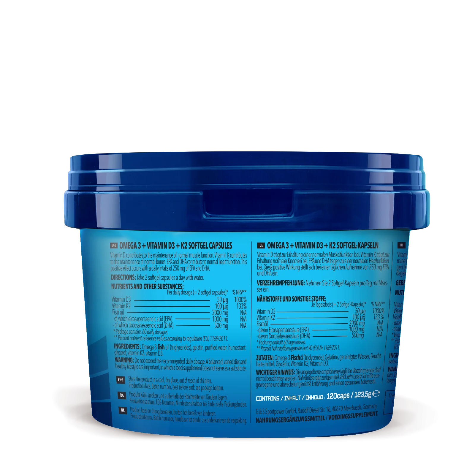 Omega-3 + Vitamin D3 + K2 Extreme (120 Kapseln) - Image 4