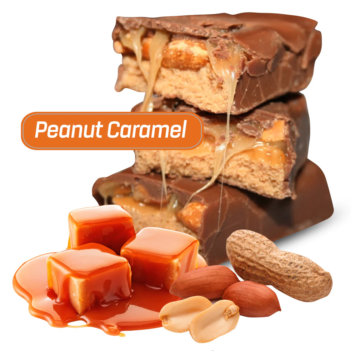 Peanut-Caramel Protein Bar (12x55g) - Image 2