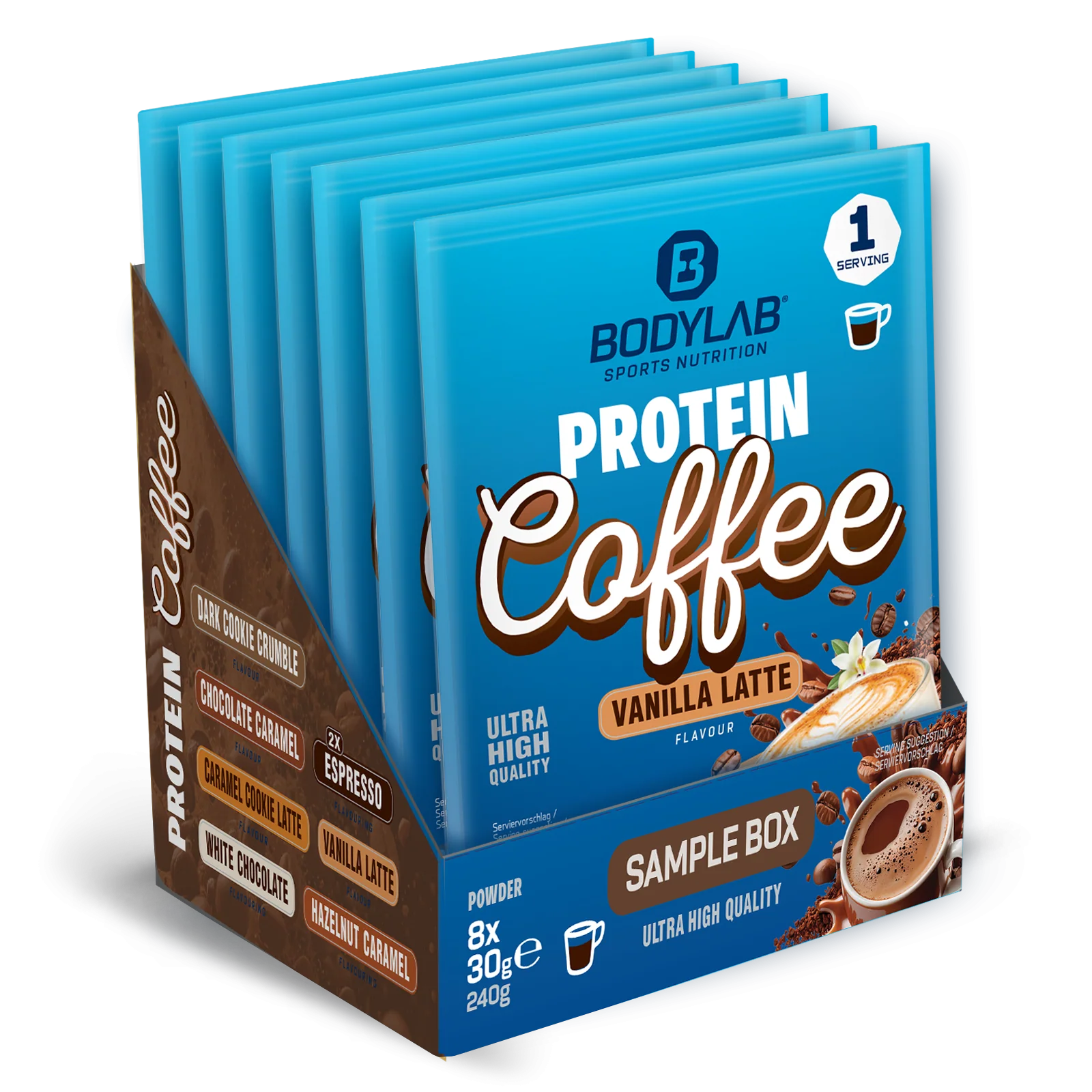 Protein Coffee Probierbox (8 Proben je 30g) - Image 2