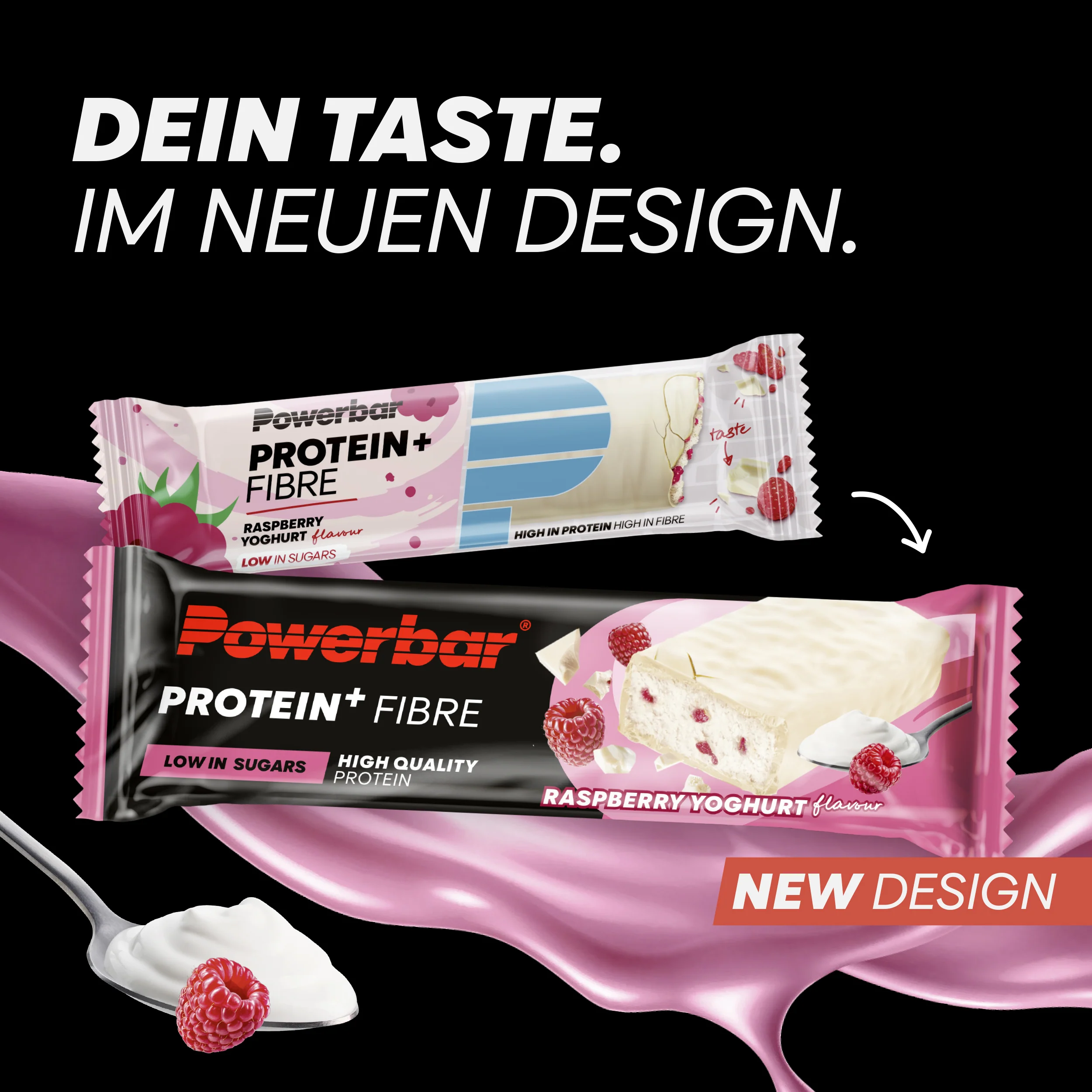 Protein+ Fibre Bar Raspberry Yoghurt (16x35g) - Image 3