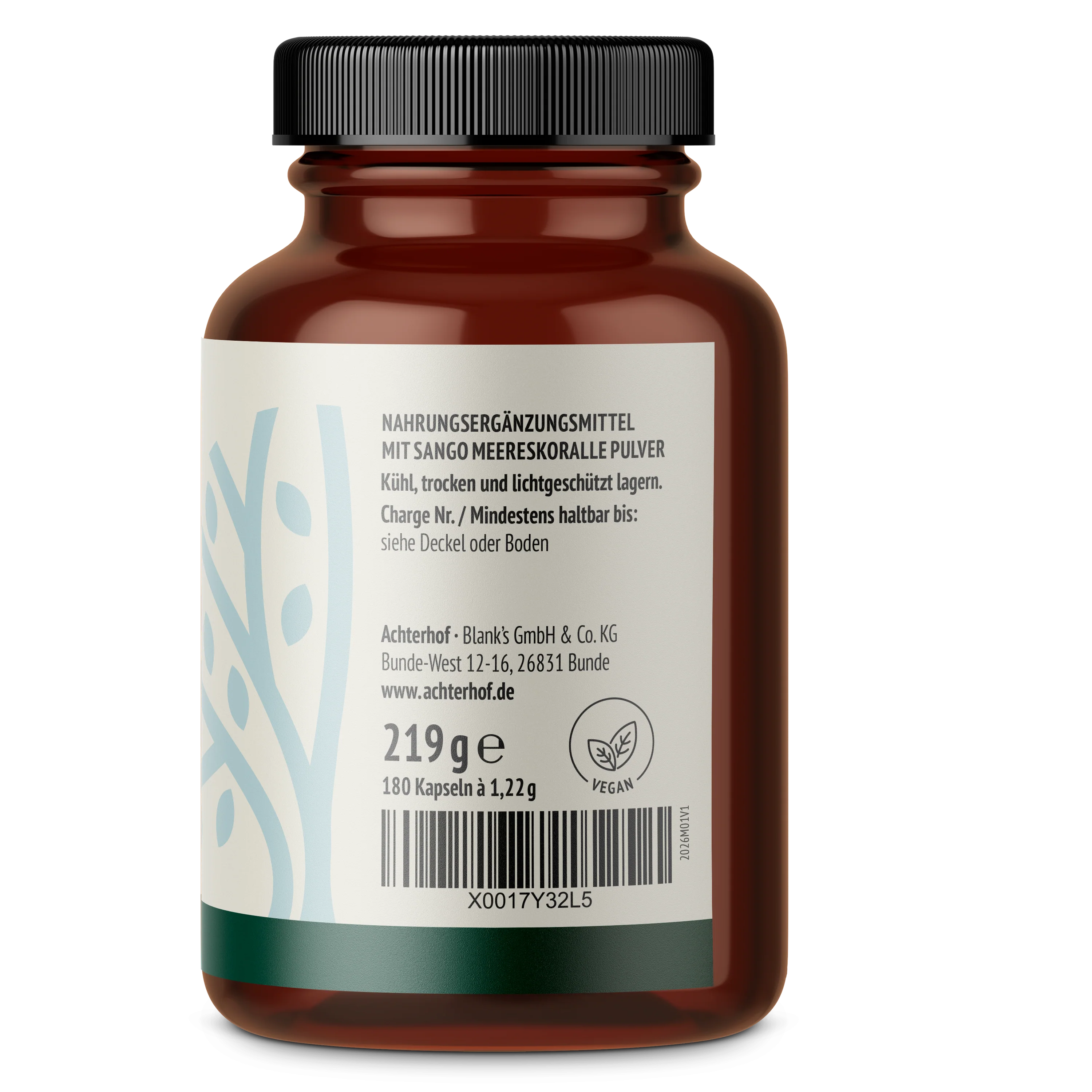 Calcium Magnesium Sango Meereskoralle Kapseln (180 Kapseln) - Image 3