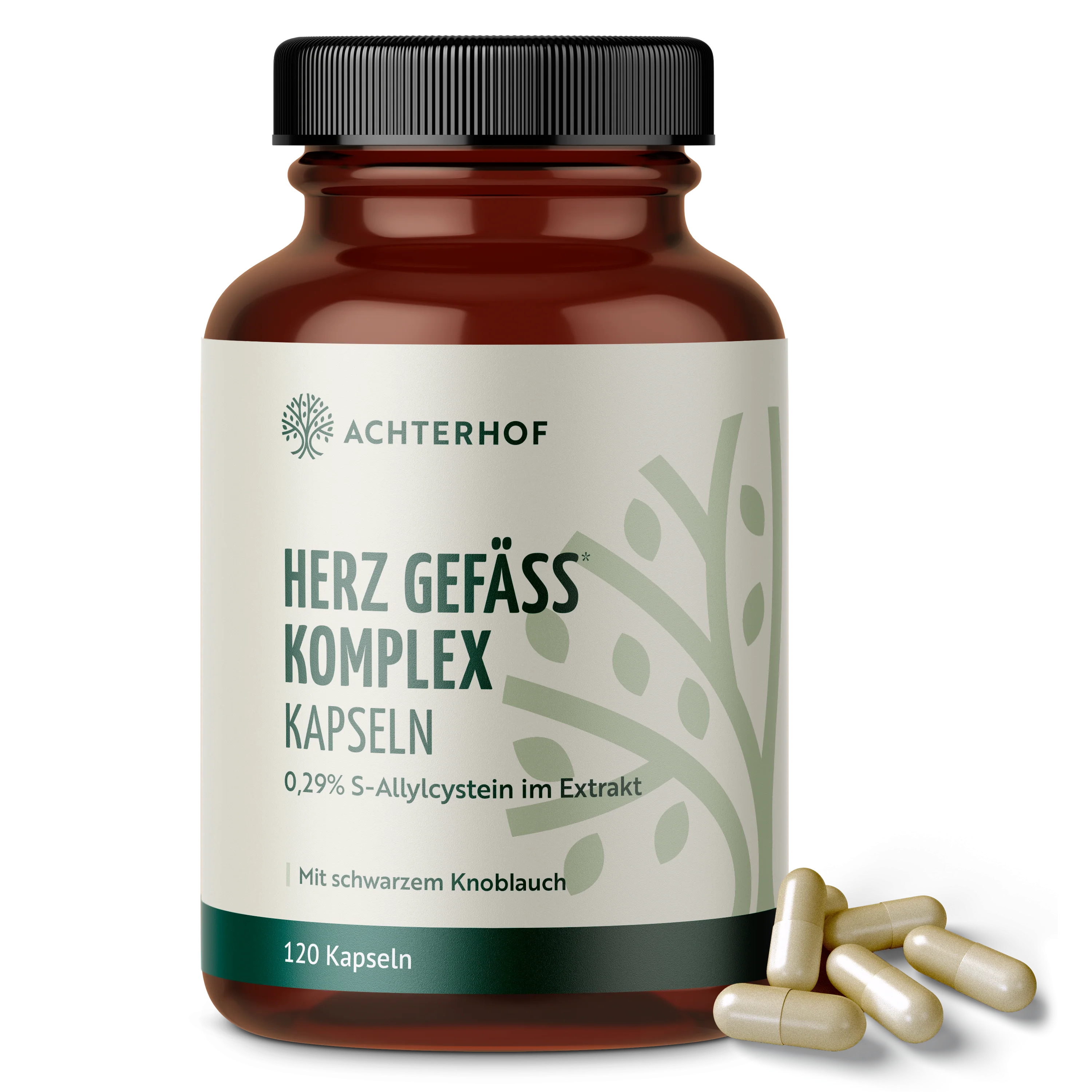 Herz Gefäß Komplex Kapseln mit schwarzem Knoblauch (120 Kapseln)