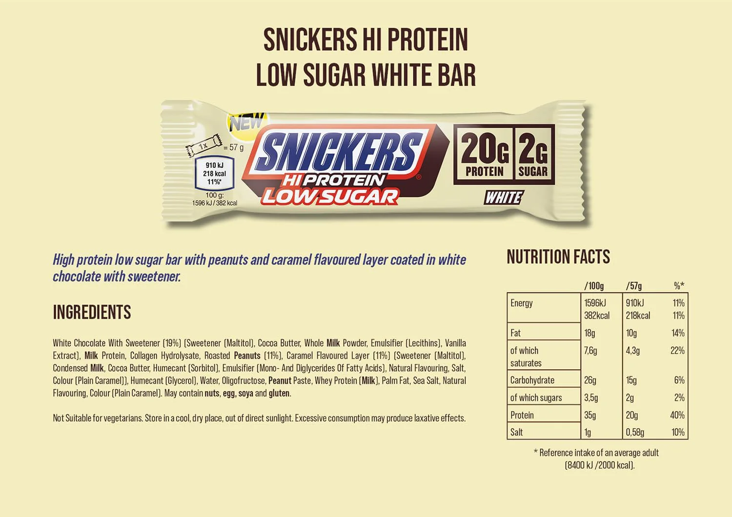 Snickers Low Sugar High Protein Bar (12x57g) - Image 20