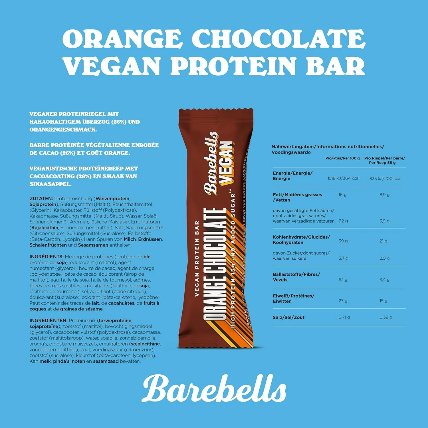 Vegan Protein Bar (12x55g) - Image 4