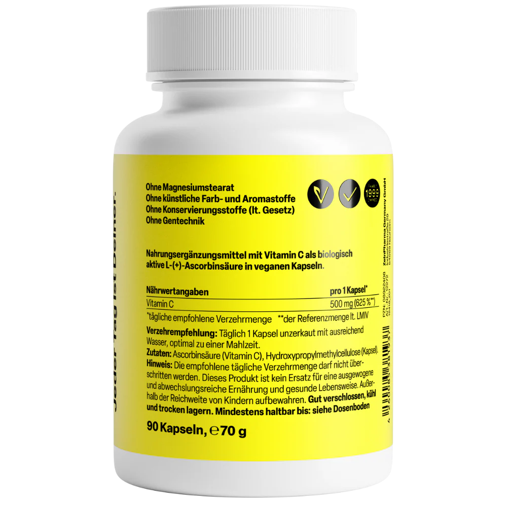 Vitamin C Kapseln 500mg (90 Kapseln) - Image 2