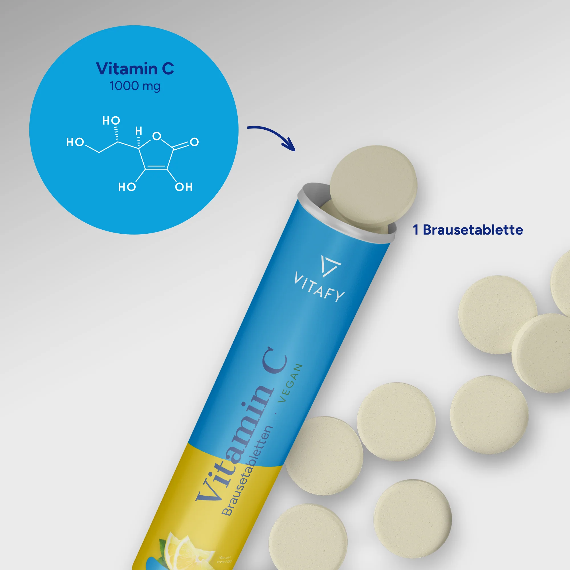 Vitamin C - Zitrone (20 Brausetabletten) - 6er Pack - Image 3