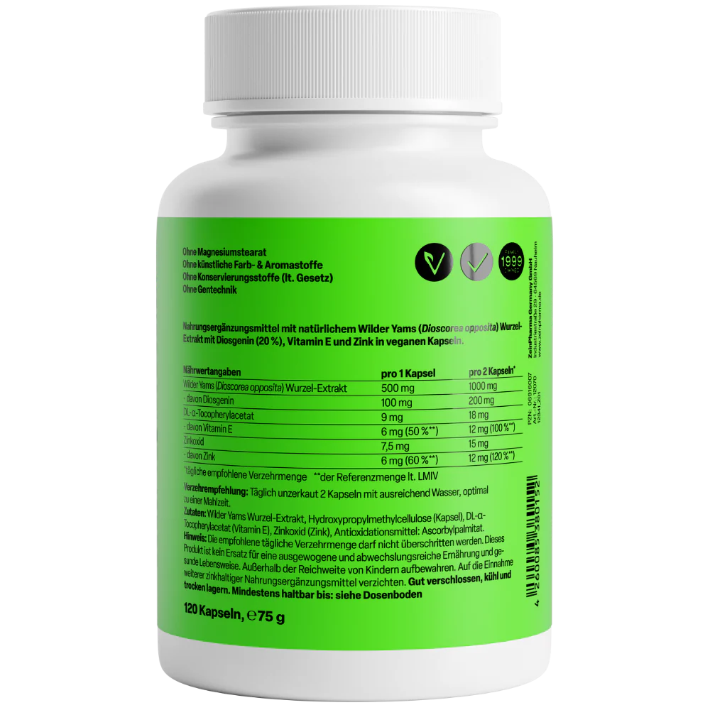 Wild Yams Plus 500mg (120 Kapseln) - Image 2