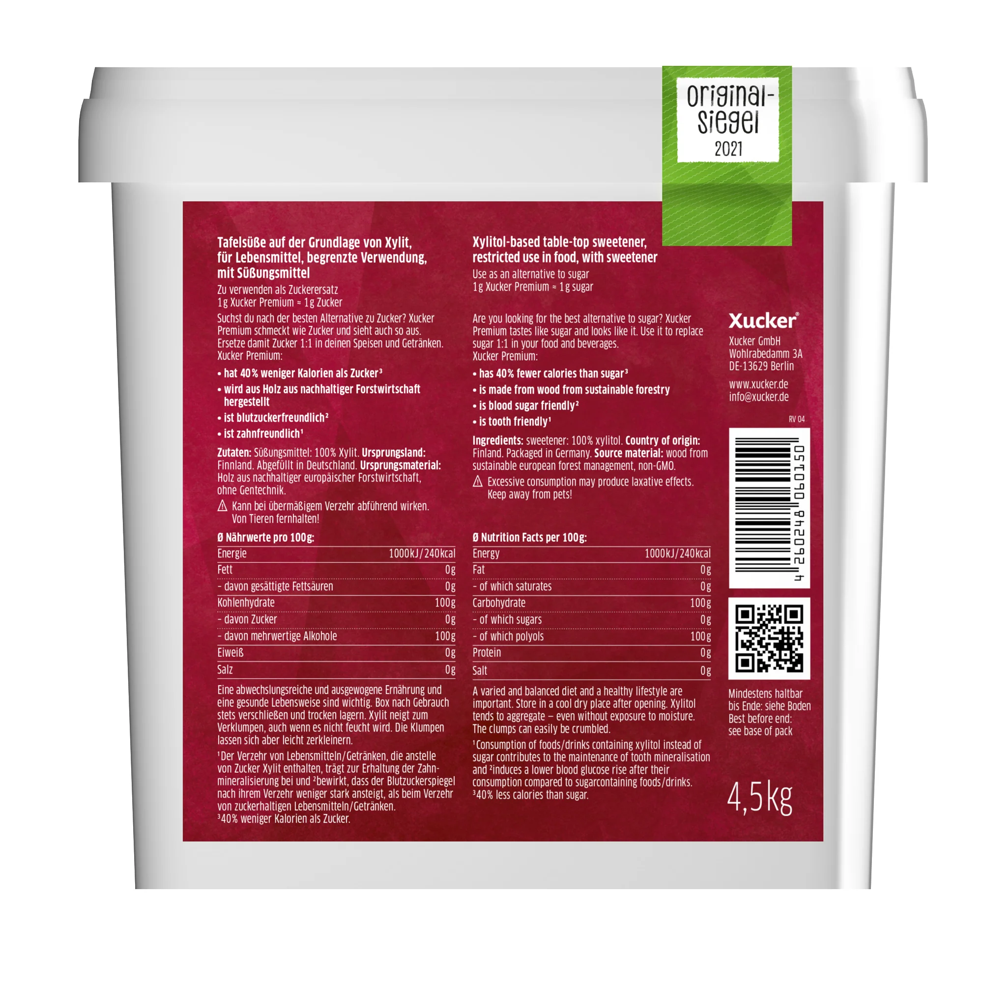 Xucker premium 100% Xylit (4500g) - Image 3